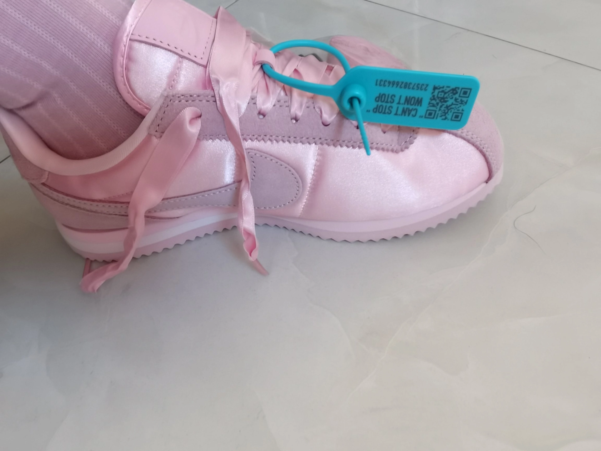 custom review-Nike Cortez Shock Absorbers Slip-Resistant Breathable Low-Top Беговые кроссовки Женские Розовые