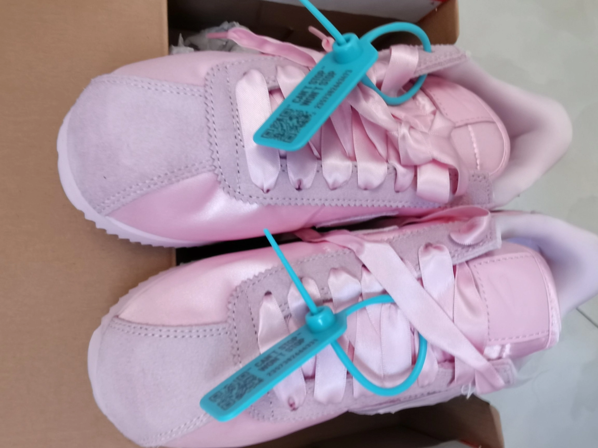 custom review-Nike Cortez Shock Absorbers Slip-Resistant Breathable Low-Top Беговые кроссовки Женские Розовые