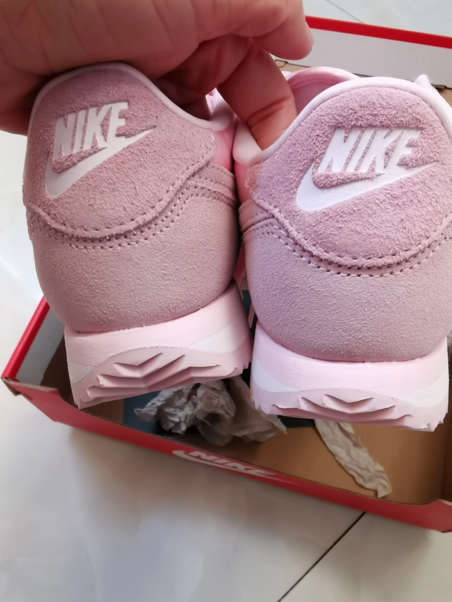 custom review-Nike Cortez Shock Absorbers Slip-Resistant Breathable Low-Top Беговые кроссовки Женские Розовые