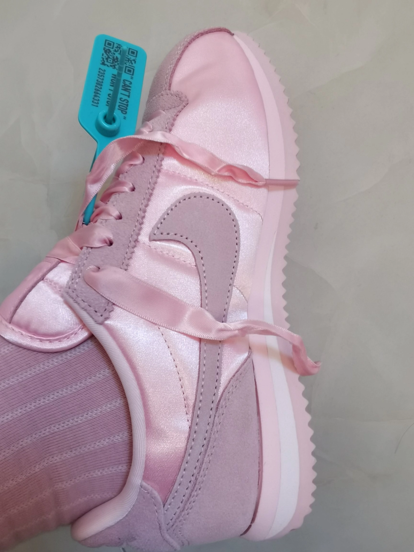 custom review-Nike Cortez Shock Absorbers Slip-Resistant Breathable Low-Top Беговые кроссовки Женские Розовые