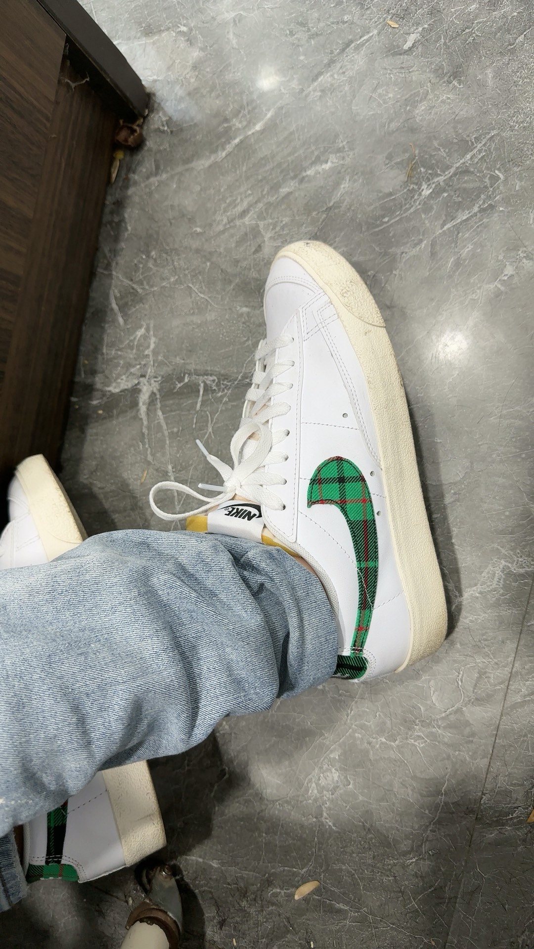 custom review-Nike Blazer Low Топ Скейтборд Кроссовки Мужские Белые Зеленые