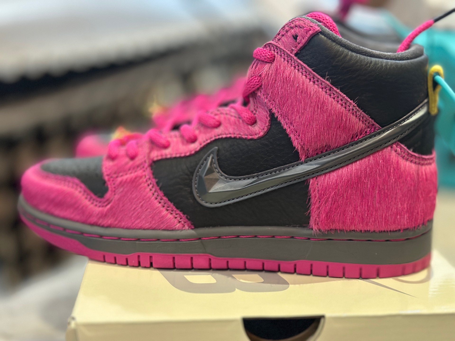 custom review-RUN The Jewels x Nike Dunk SB High Топ Скейтборд Кроссовки Унисекс Розовый Черный