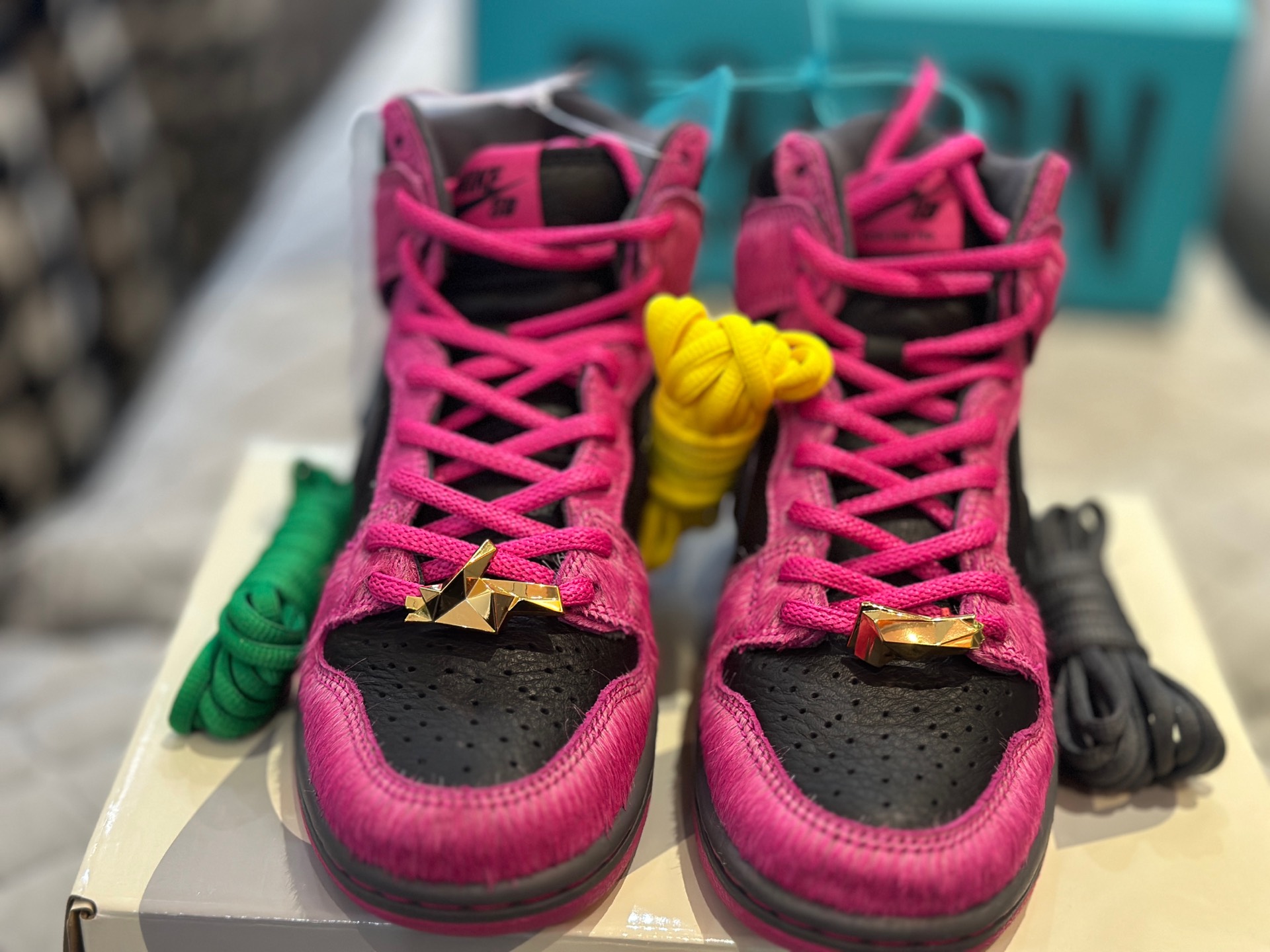 custom review-RUN The Jewels x Nike Dunk SB High Топ Скейтборд Кроссовки Унисекс Розовый Черный