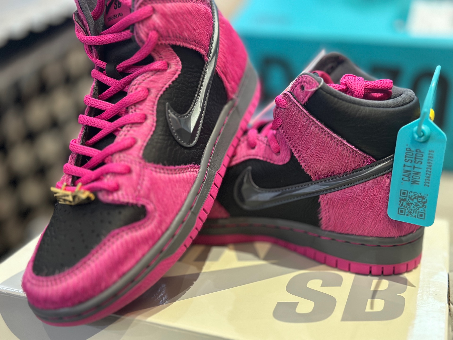 custom review-RUN The Jewels x Nike Dunk SB High Топ Скейтборд Кроссовки Унисекс Розовый Черный