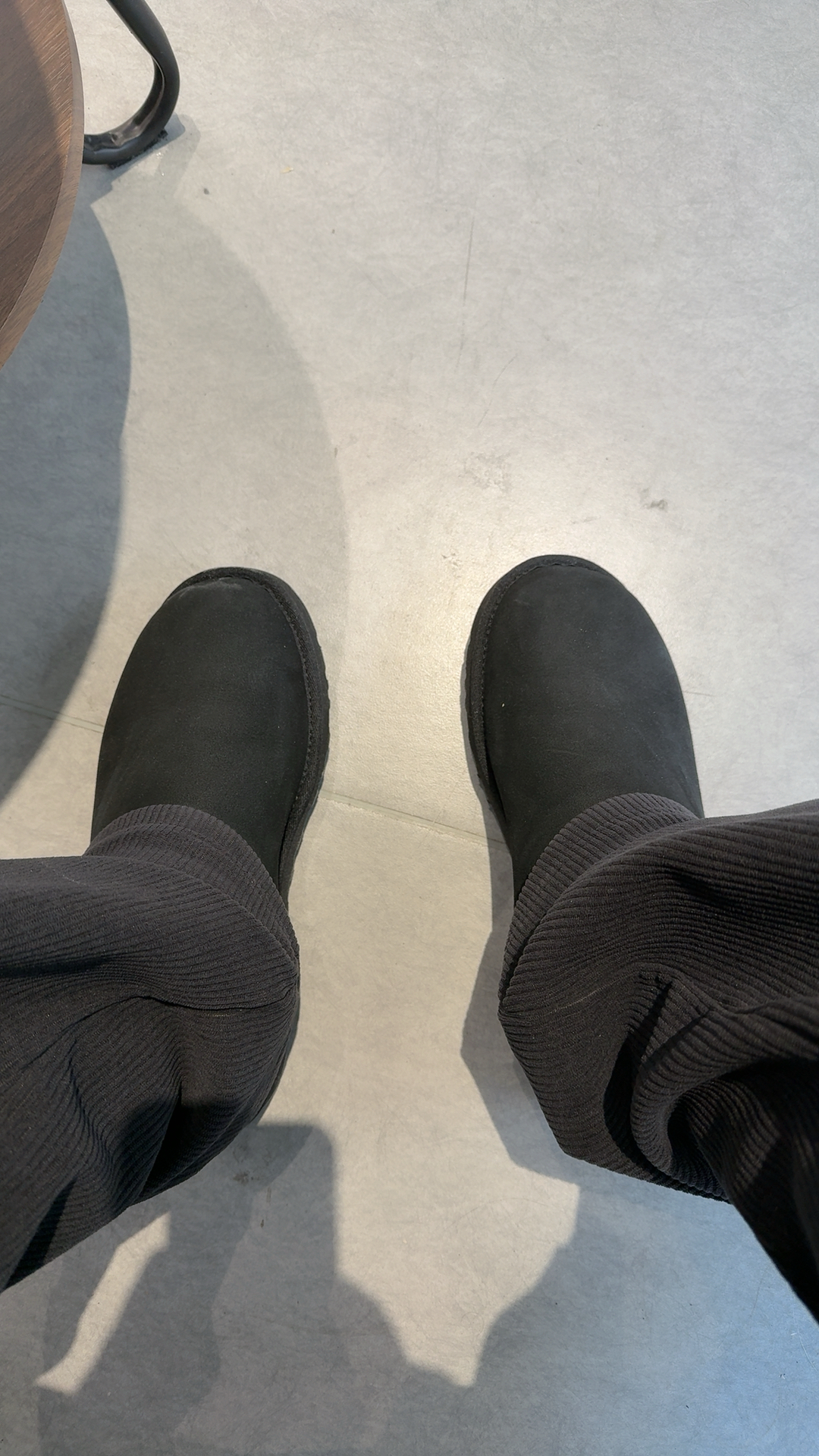 custom review-UGG CLASSIC ULTRA MINI Зимние ботинки для мужчин черные длина до щиколотки