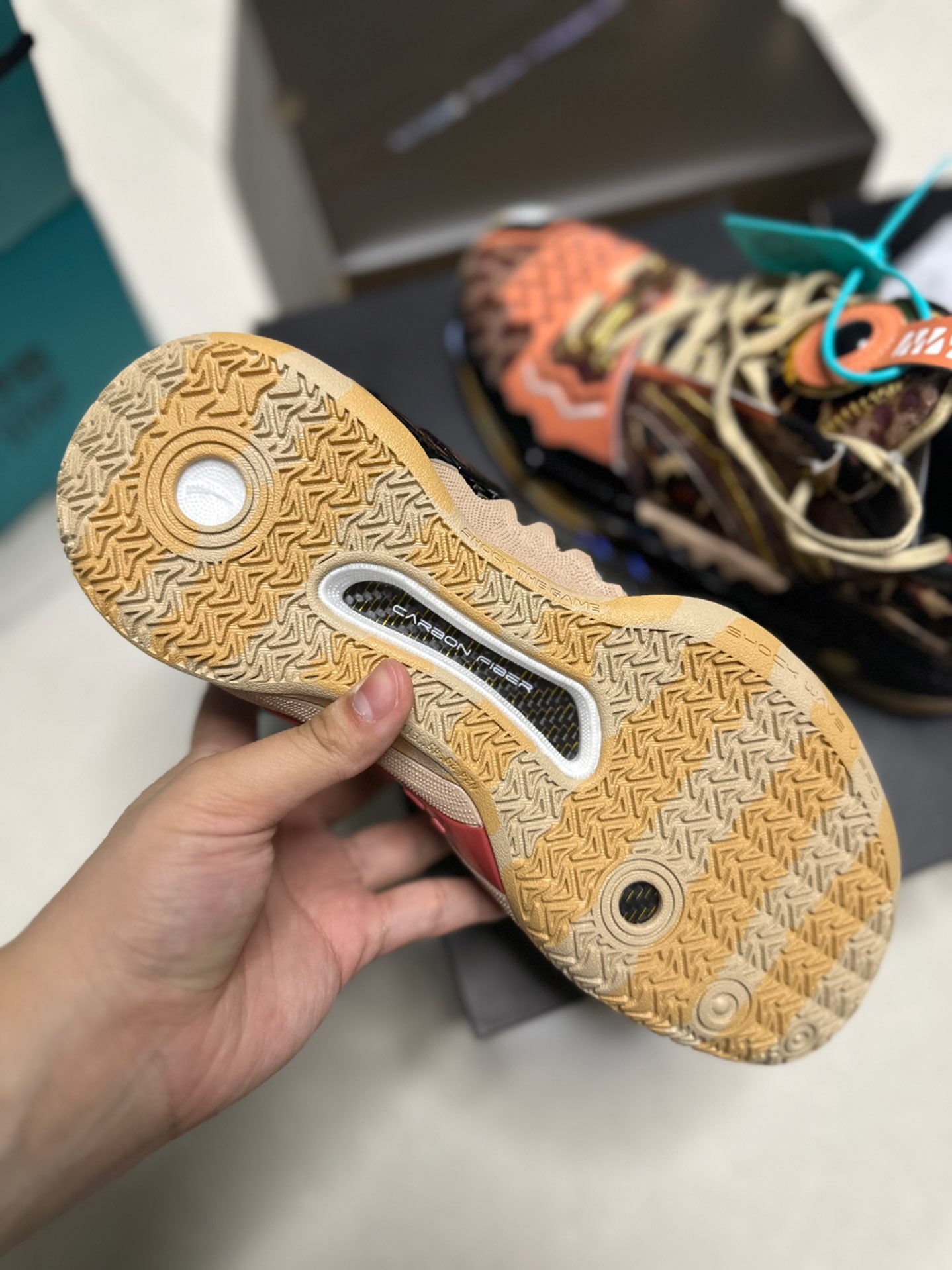 custom review-ANTA Frenzy 5 Pro Износостойкий Легкий Низкий Топ Баскетбольные Кроссовки Мужские Коричневые