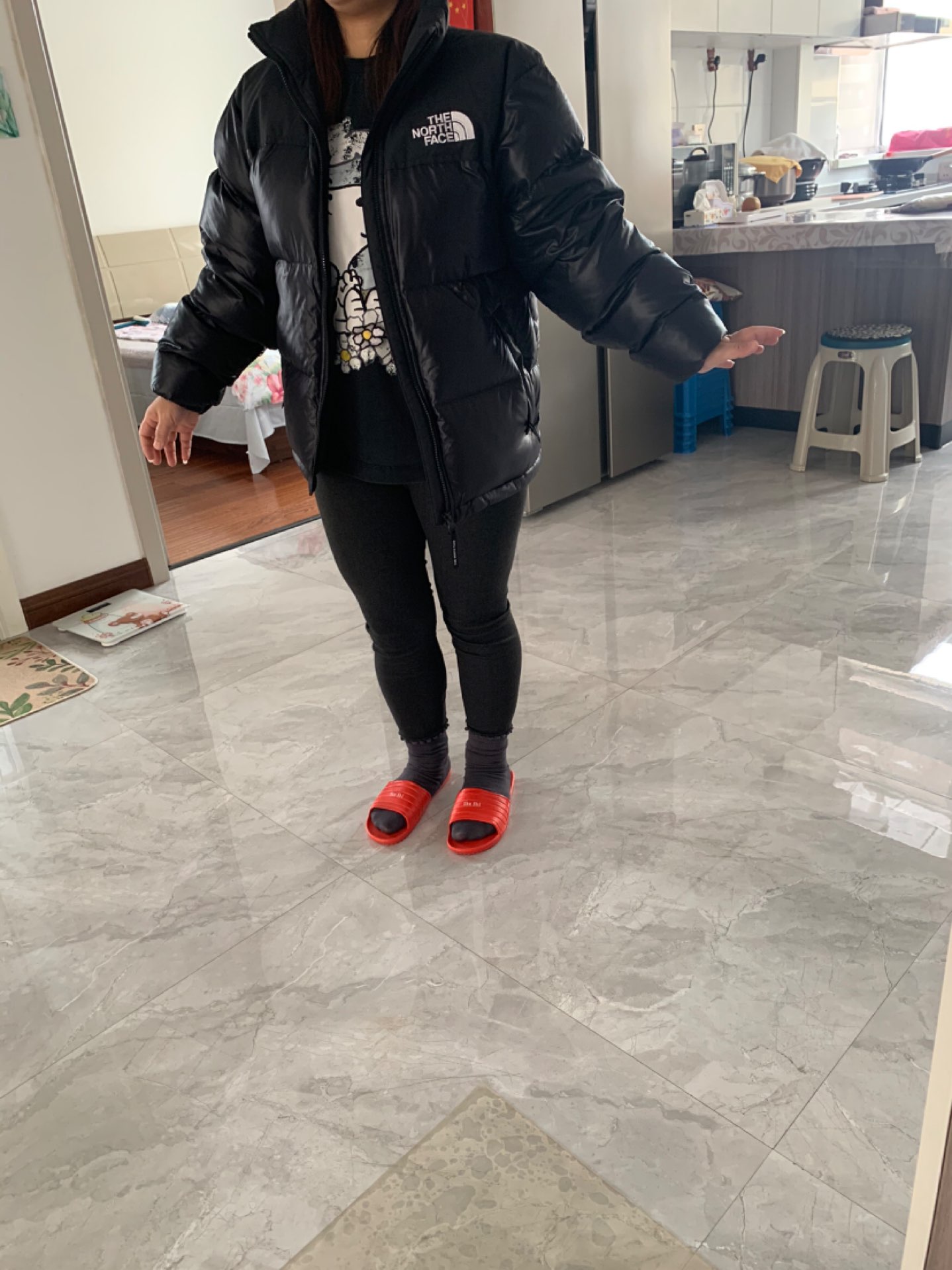 custom review-THE NORTH FACE Nuptse Пуховая куртка Зимняя Мужская Черная