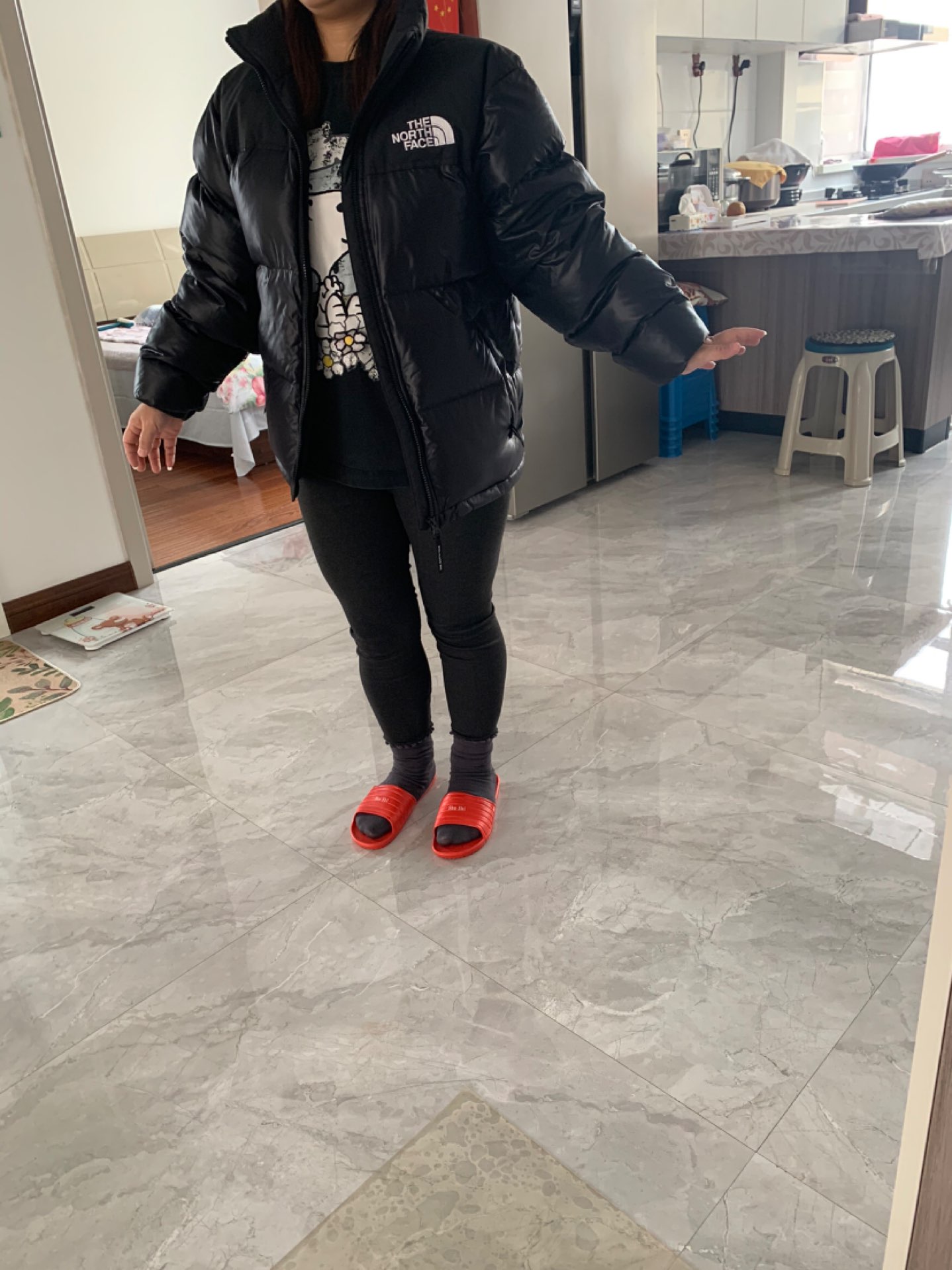 custom review-THE NORTH FACE Nuptse Пуховая куртка Зимняя Мужская Черная