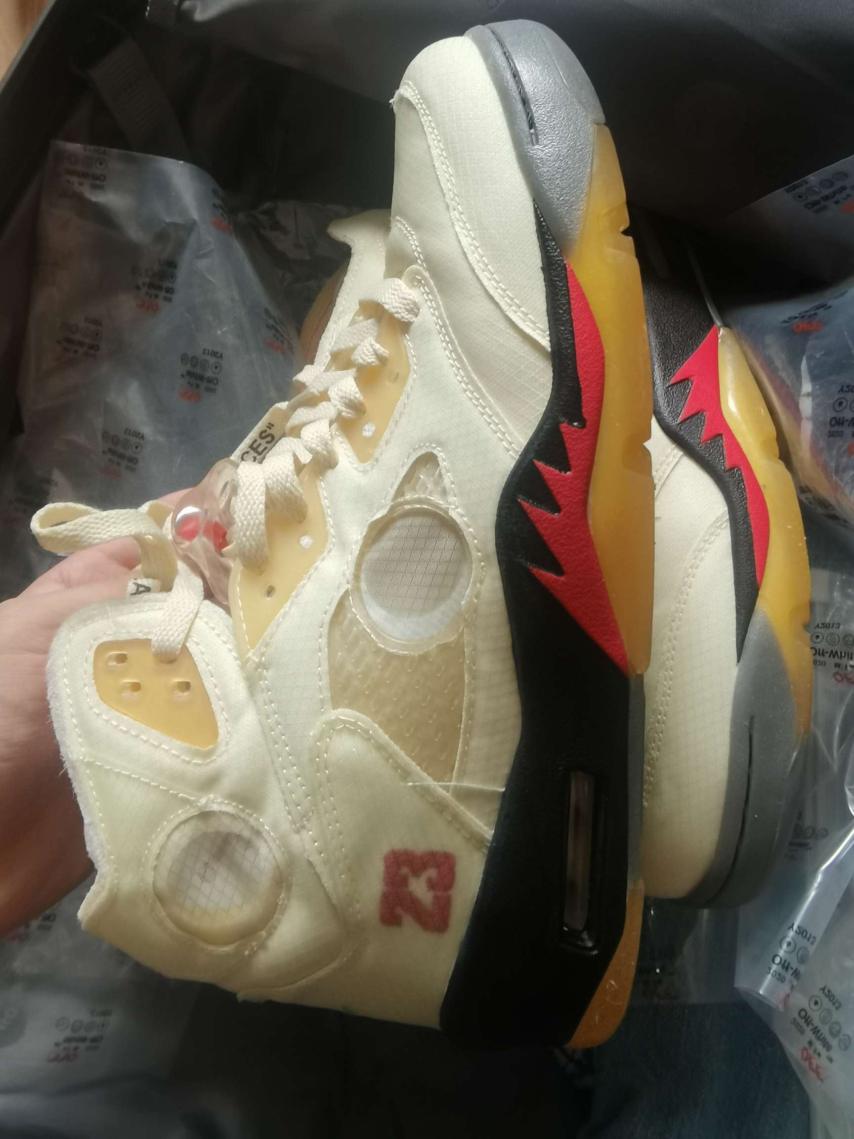 replica off white jordan 5