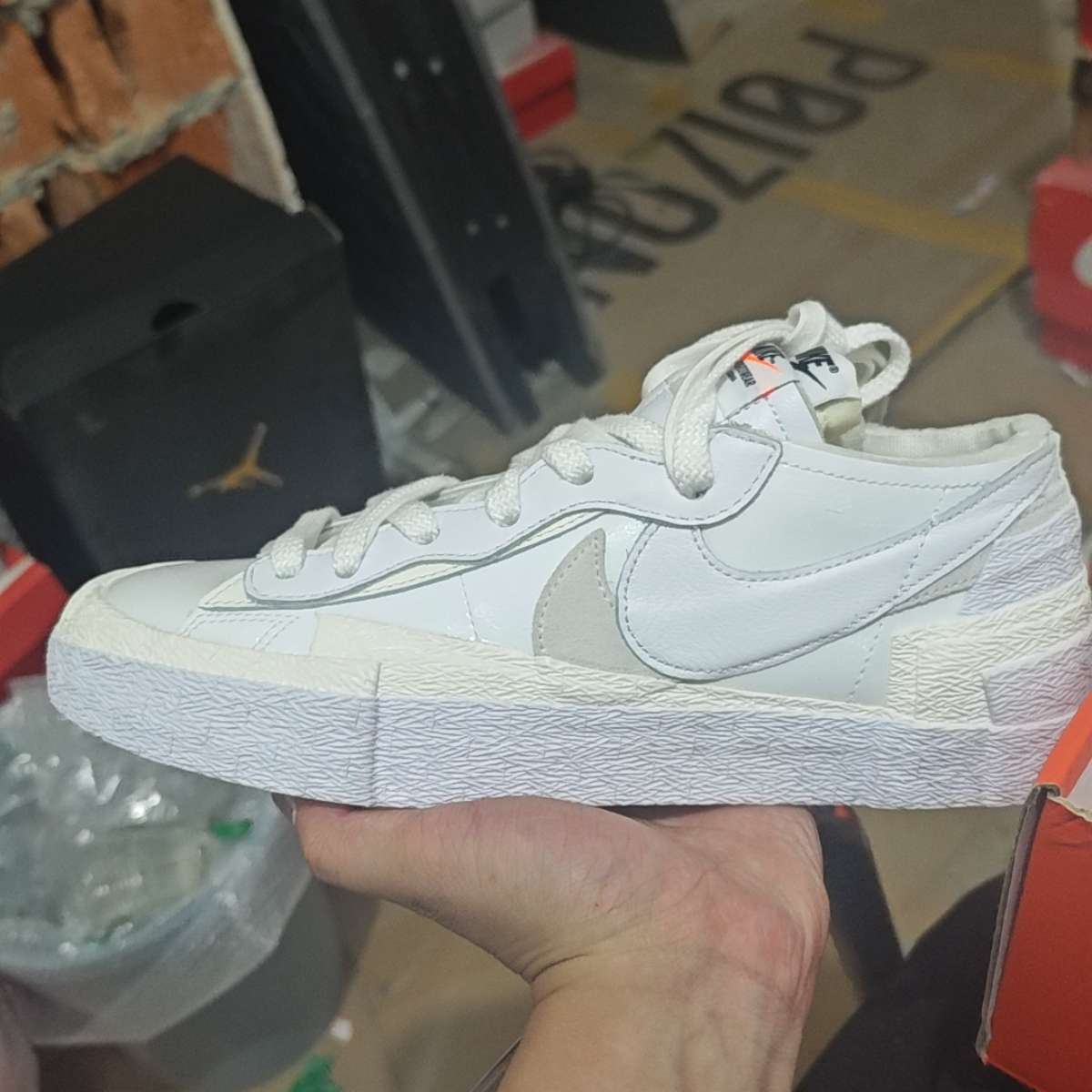 nike sacai white nylon legit check