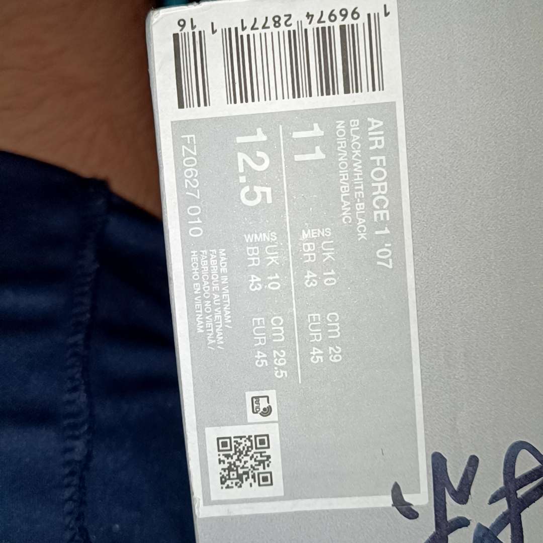 air force 1 size guide