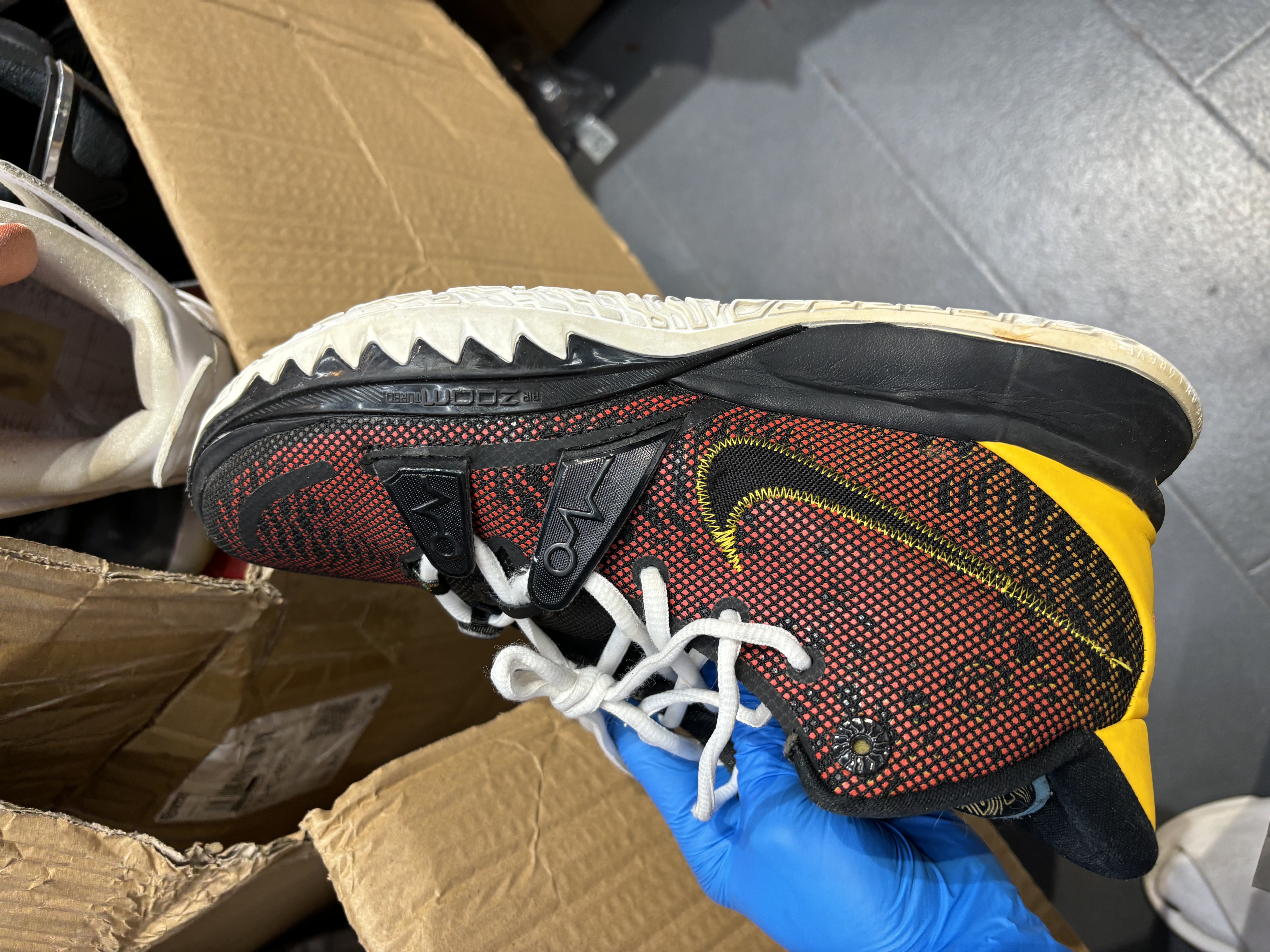 kyrie 7 raygun on feet