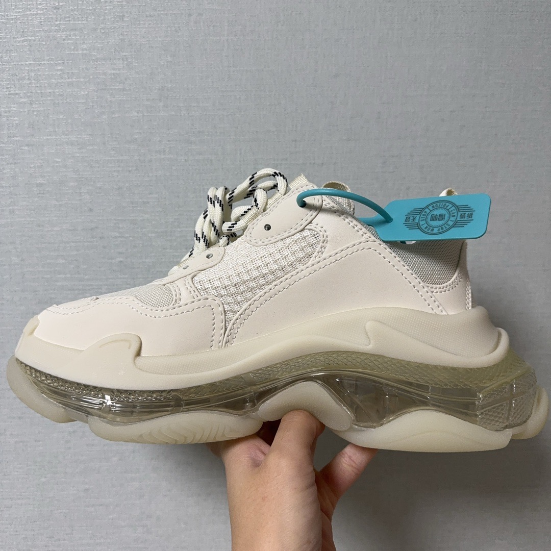 【新品未使用】BALENCIAGA Triple S 37 clearsole How to Spot Fake：Balenciaga Triple S Clear Sole