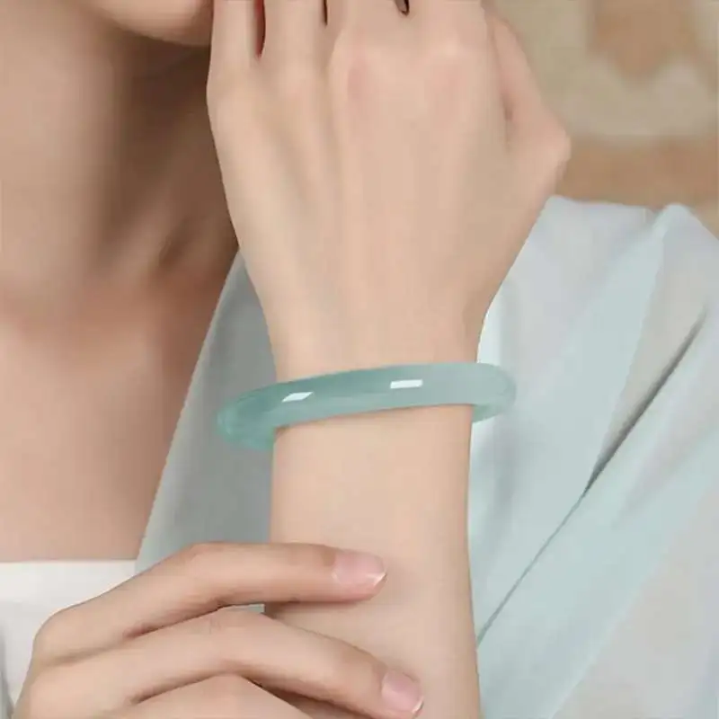 Grace Chalcedony Jade Bangles Women's-1