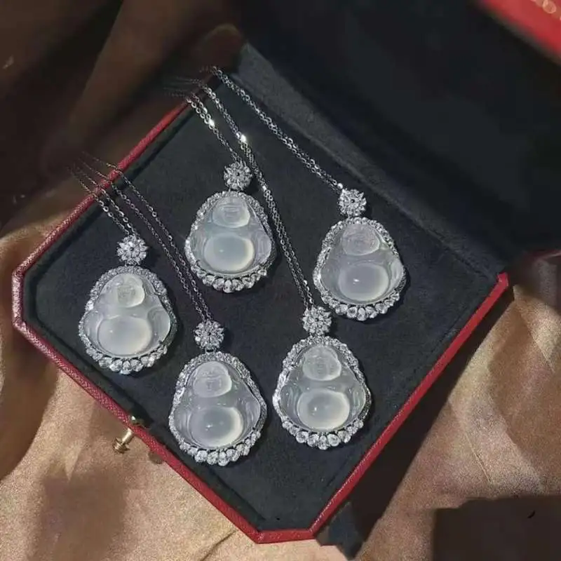 Grace Chalcedony Jade Necklaces Unisex-2