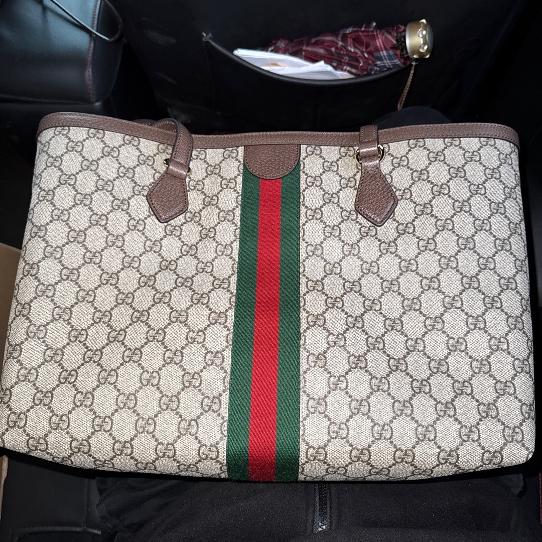 バッグ GUCCI GG PATTERN LEATHER TOTE HAND BAG Gucci Leather Tote Bag：Authentic vs Fake Guide - POIZON