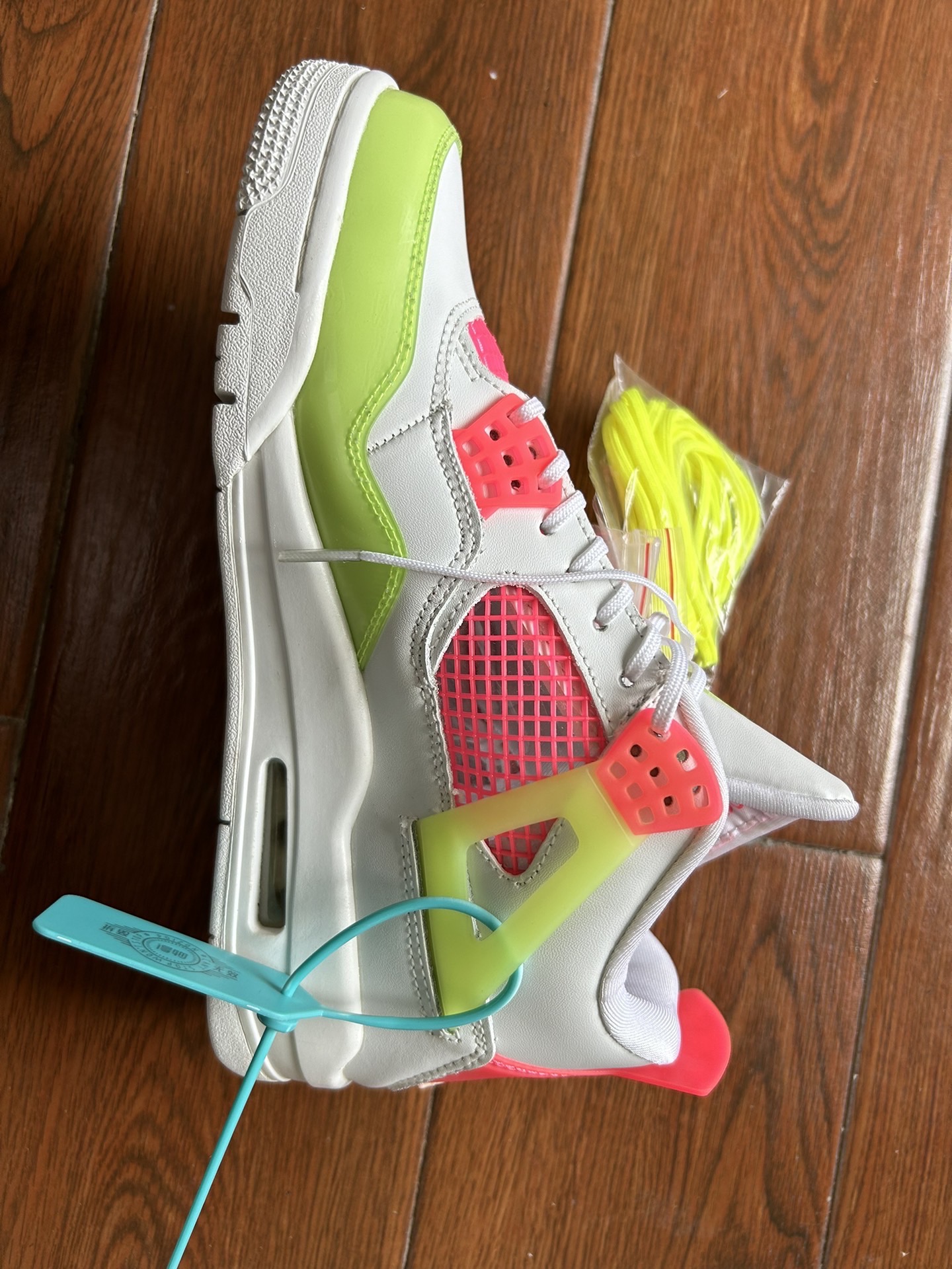 jordan 4 retro pink and green