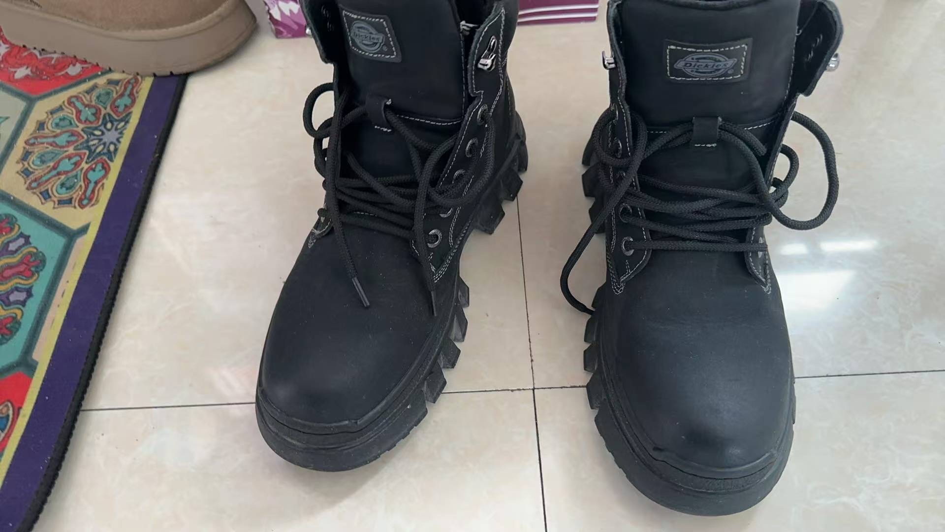 custom review-Dickies Зимние Тактические Ботинки Легкие Устойчивые к Износу Рабочая Одежда На открытом воздухе Флисовые Подкладочные Мартинсы Мужские Черные