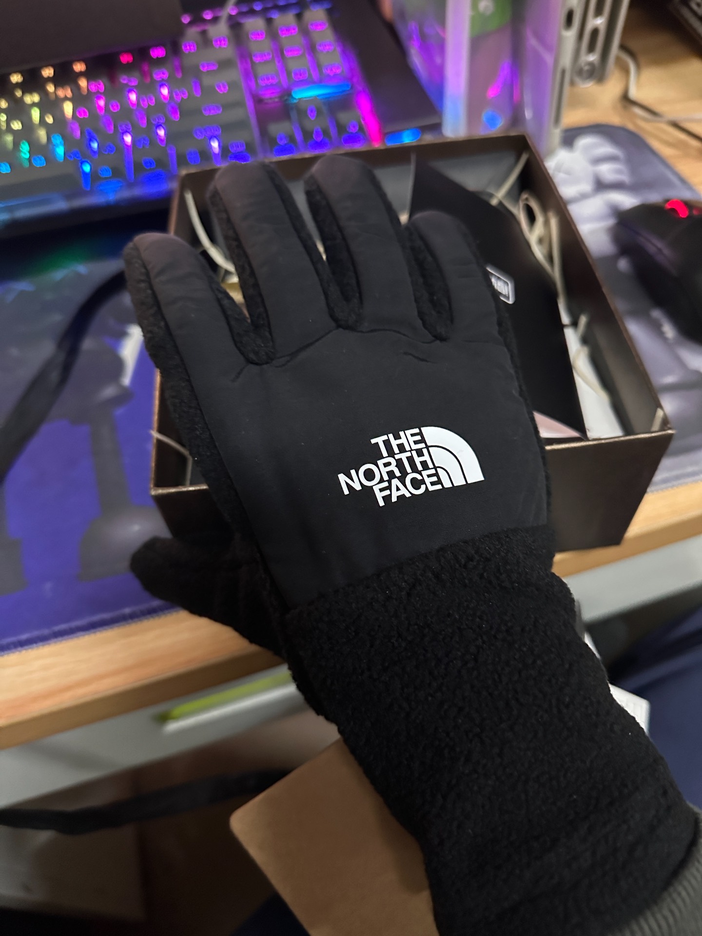 custom review-THE NORTH FACE Полиэстер Нейлон Синтетическая кожа Вязаные перчатки Унисекс Черный