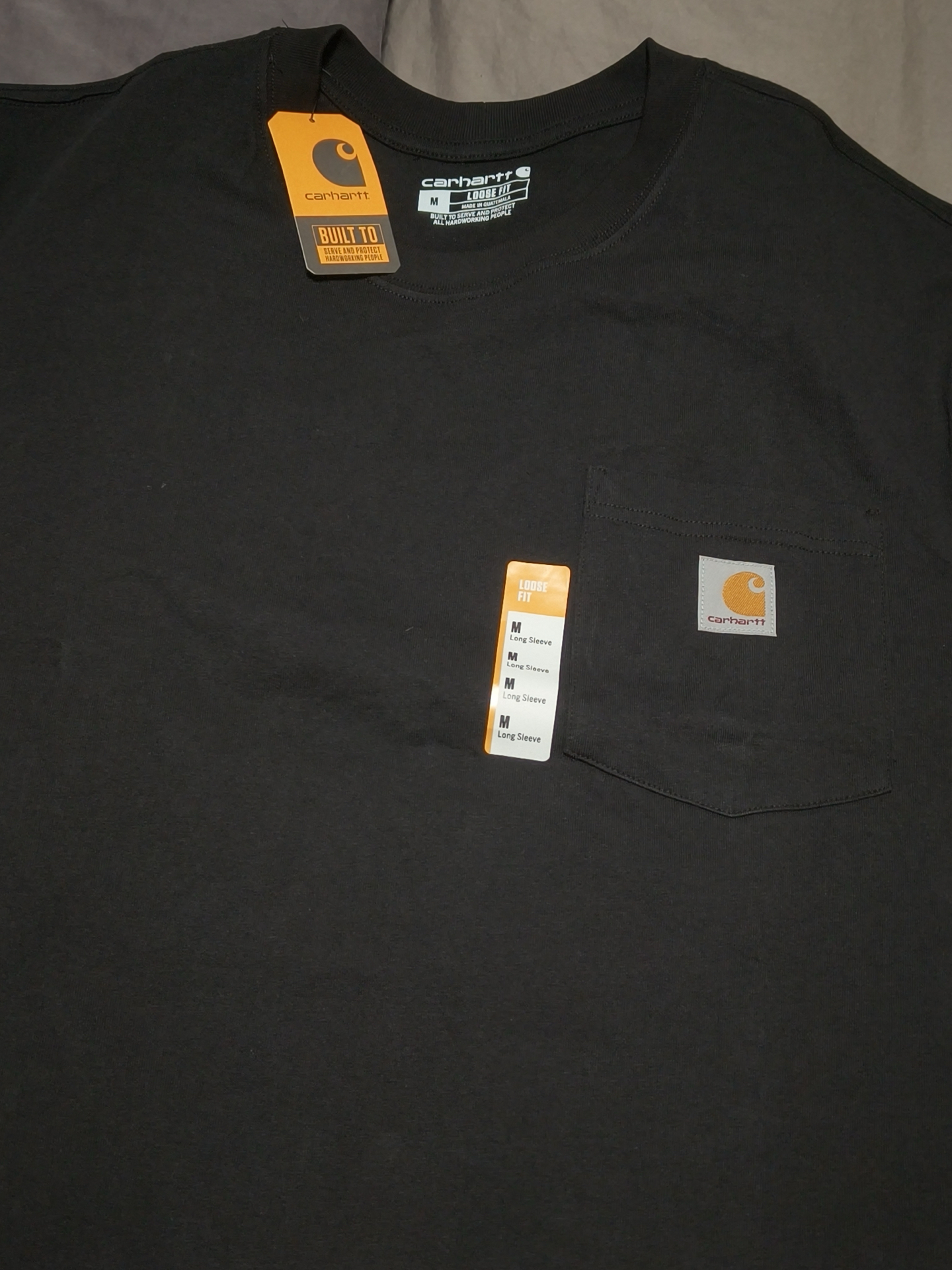 custom review-Carhartt K126 T Рубашка Унисекс Черная