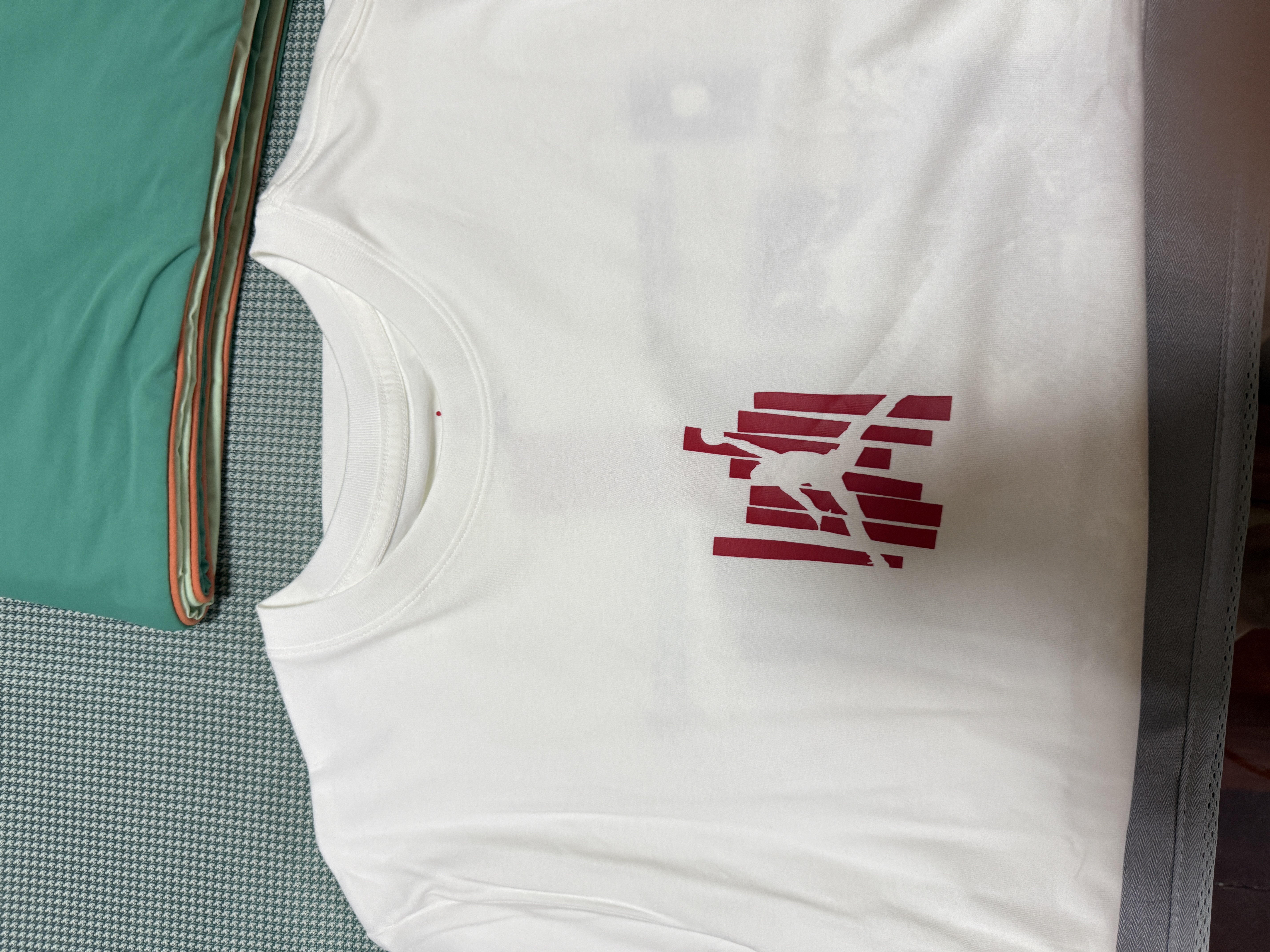 custom review-Джордан T Рубашка Мужская Белая Спортивная Красная