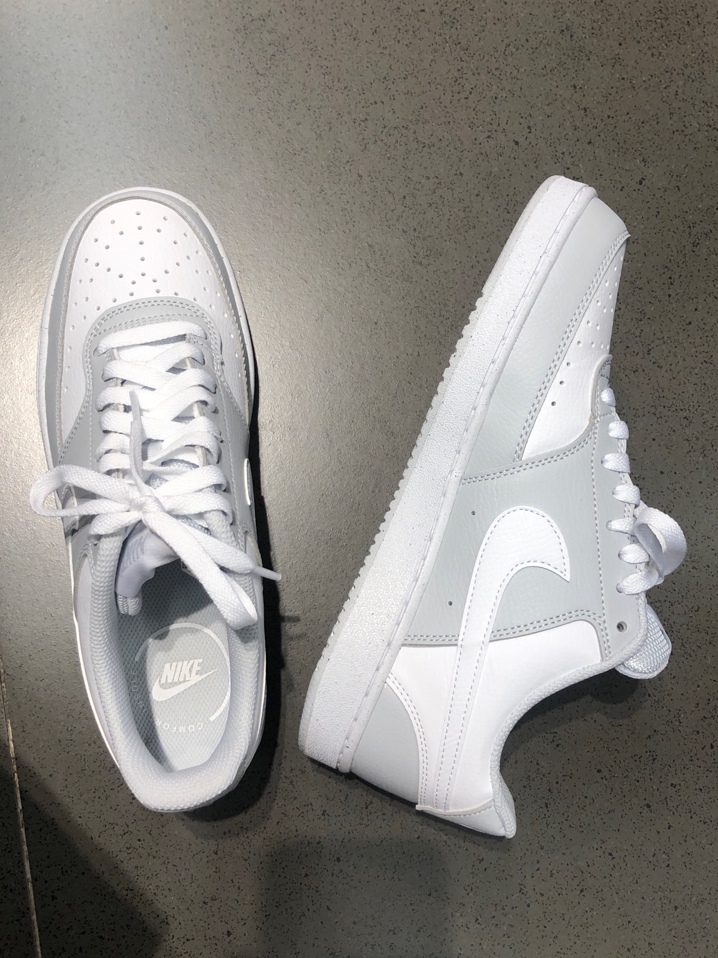 🌟 nike court vision 白灰板鞋