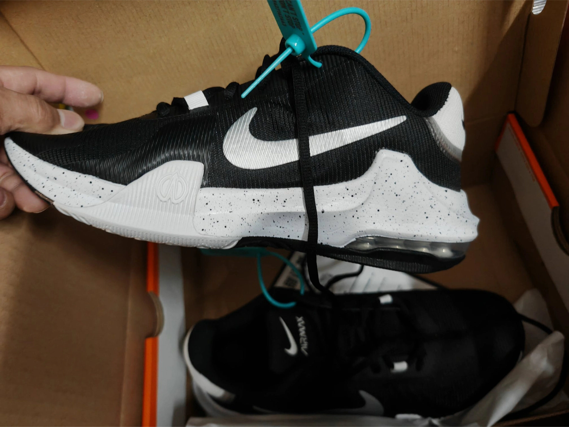 custom review-Nike Air Max IMPACT 4 Low Топ Баскетбольные кроссовки Мужской Черный Белый