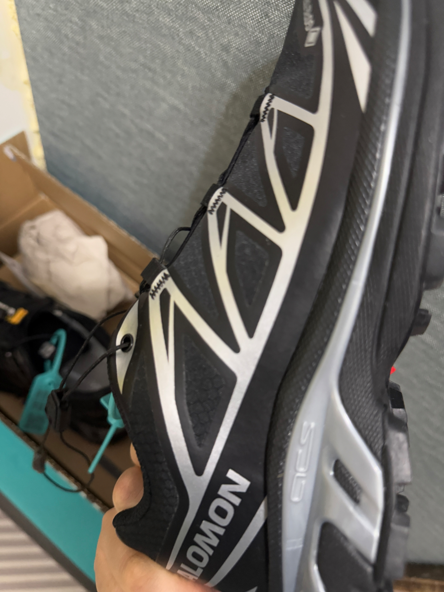 custom review-SALOMON XT 6 Slip Resistant Abrasion Resistant Водонепроницаемый Низкий Топ Уличная Обувь Унисекс Черный Серебристый