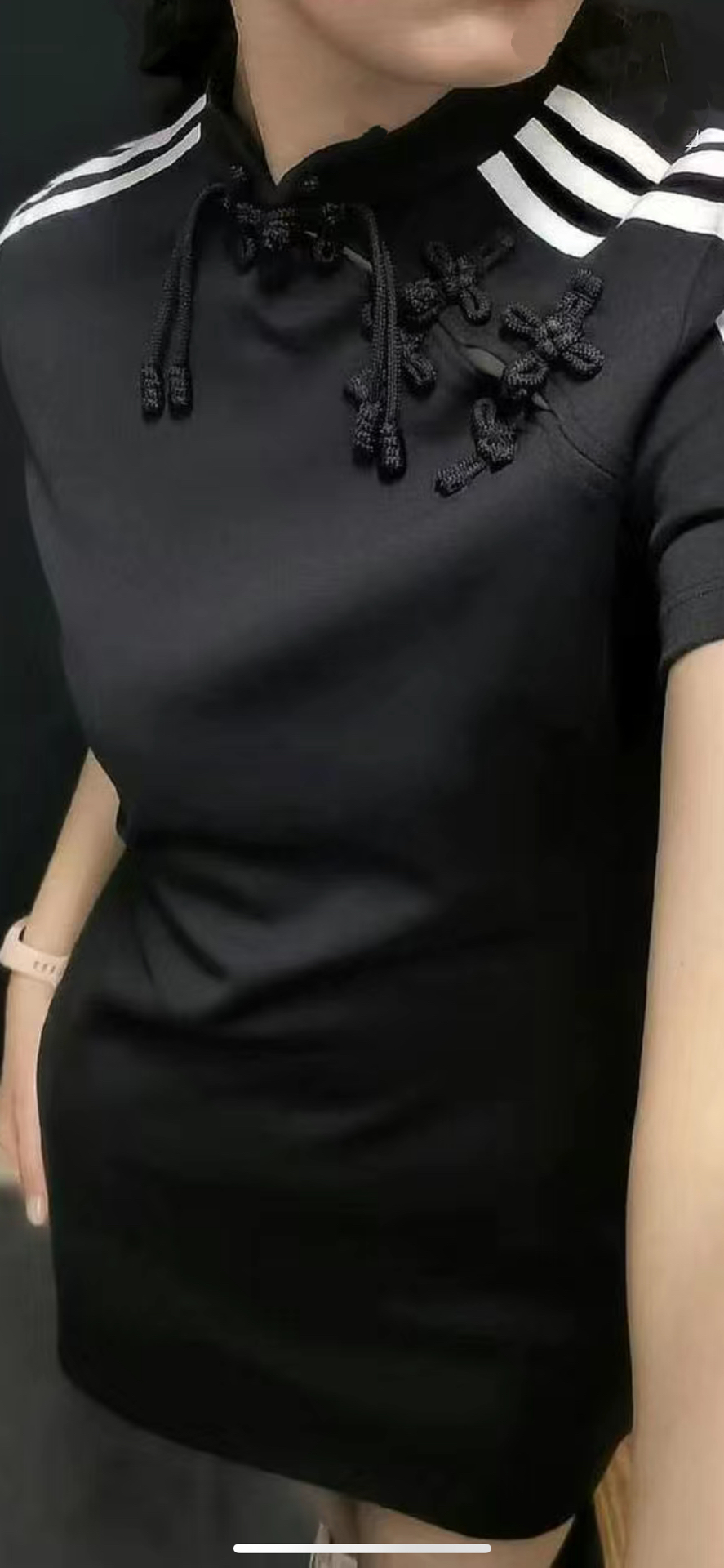 custom review-Adidas Originals Короткий рукав Платье Женское Черное