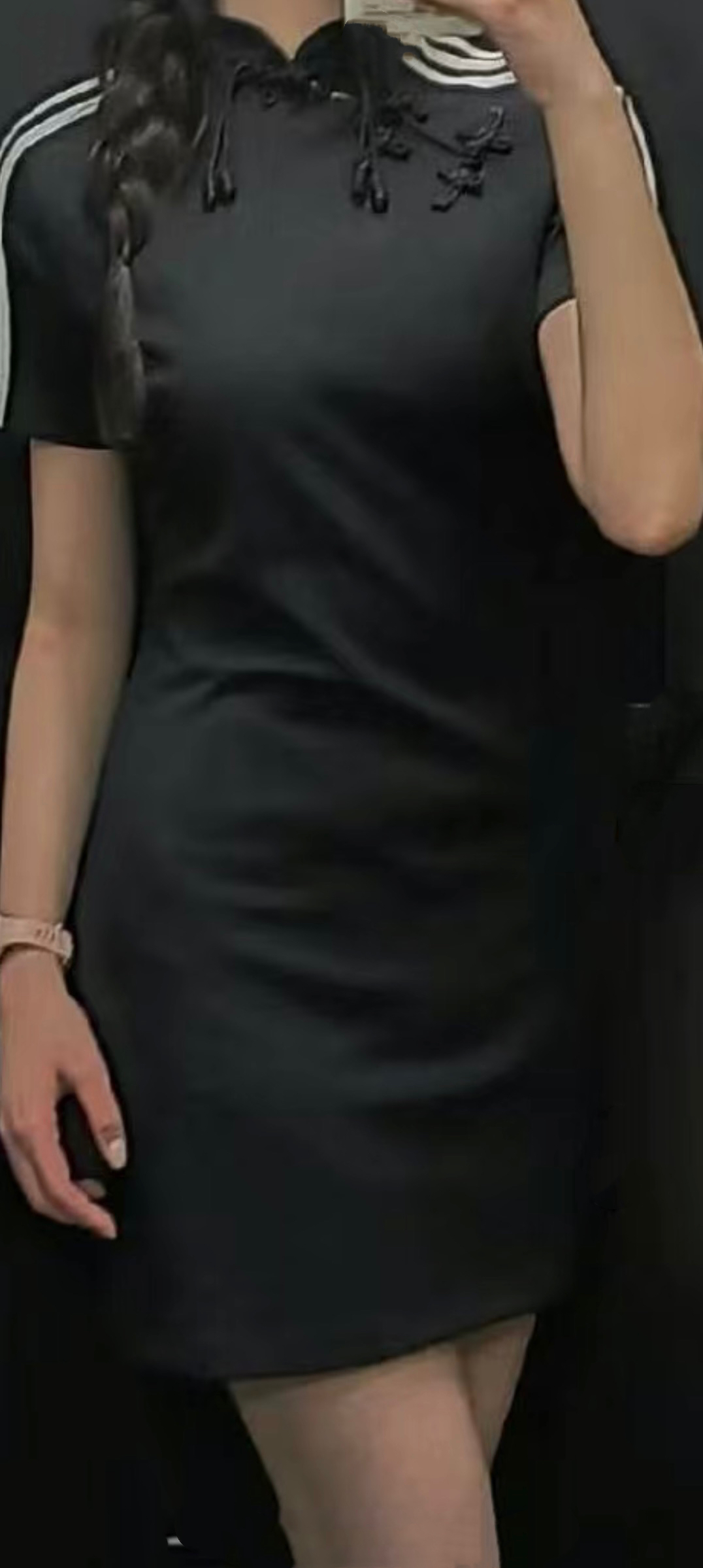 custom review-Adidas Originals Короткий рукав Платье Женское Черное