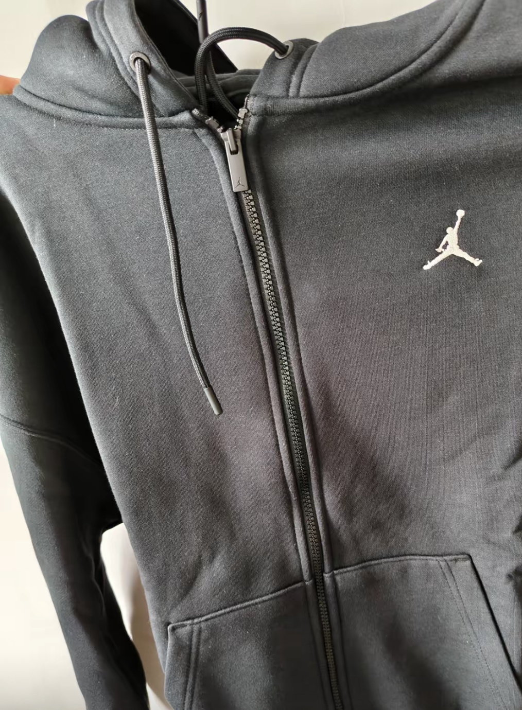 custom review-Jordan Brooklyn Fleece SS25 Толстовка Мужской Черный Парусный Белый