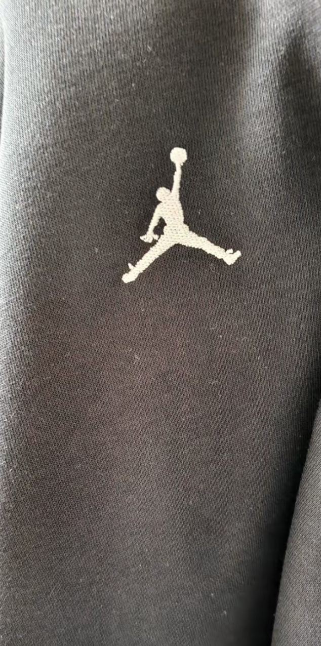 custom review-Jordan Brooklyn Fleece SS25 Толстовка Мужской Черный Парусный Белый