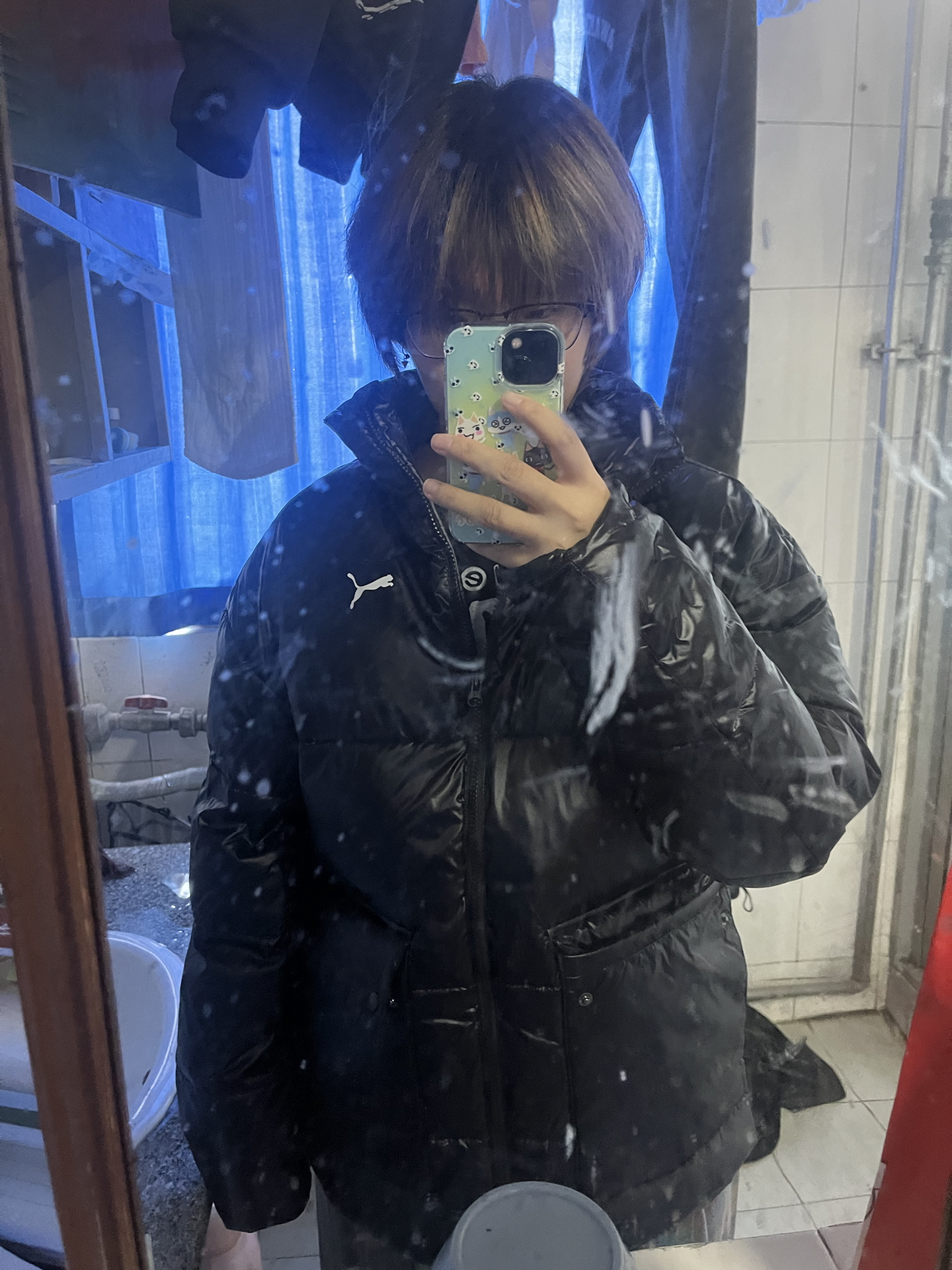 custom review-PUMA Основной Хлопковый пуховик Пуховая куртка Мужской Черный