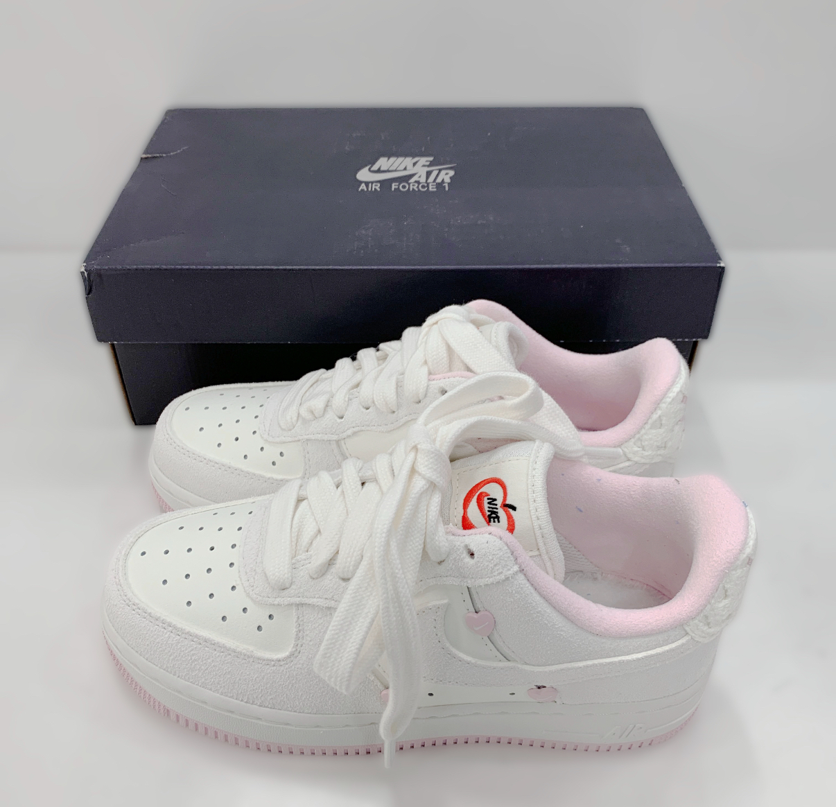 custom review-Nike Air FORCE 1 Slip-on Устойчивый к истиранию Низкий Топ Скейтбординг Кроссовки Женские Белые