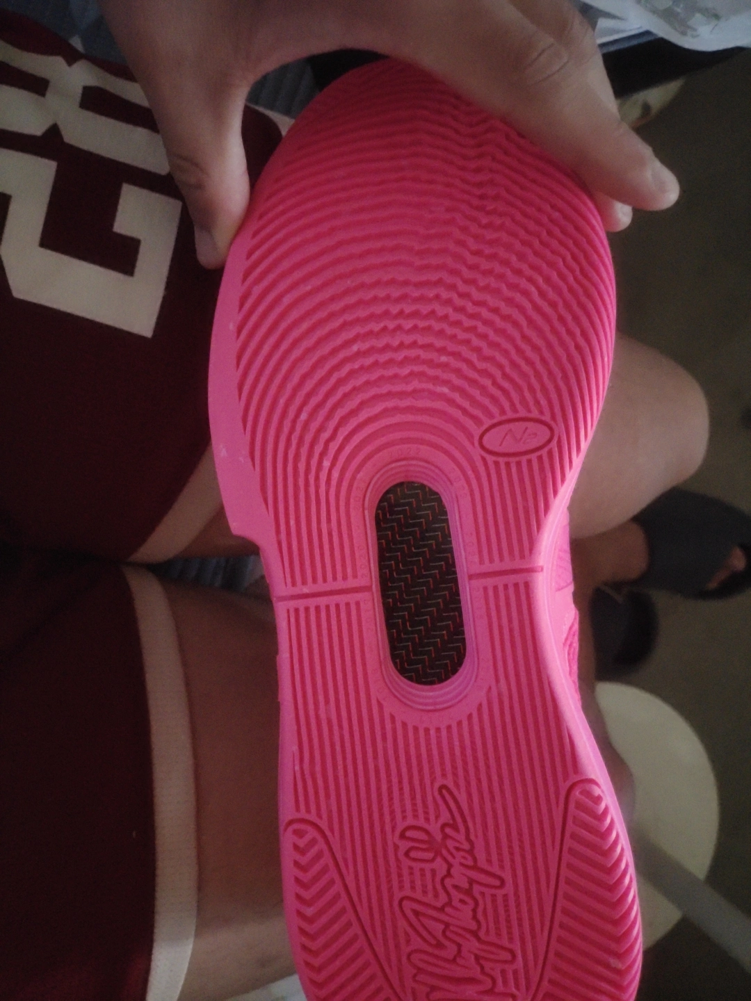 custom review-ANTA Противоскользящий устойчивый к истиранию MID Топ Азотная технология Карбоновая плита Баскетбольные кроссовки Мужской Розовый