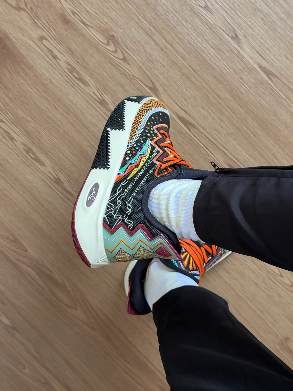 custom review-ANTA KAI 2 Амортизация Устойчивость к истиранию и Устойчивые свойства Низкий Топ Баскетбольные кроссовки Мужской Черный Зеленый Оранжевый