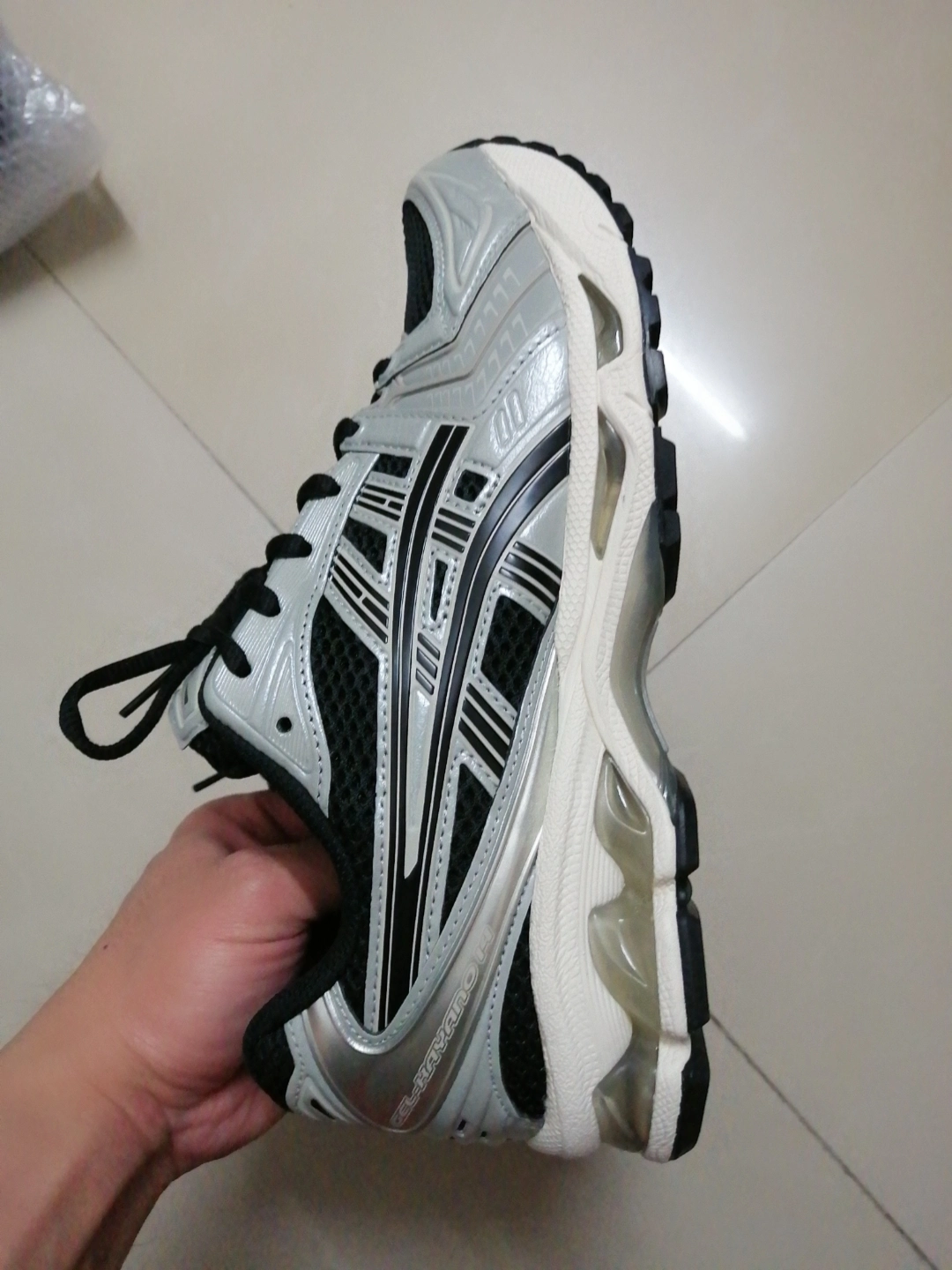 custom review-ASICS Gel Kayano 14 Сетка Кожа Низкий Верх Повседневные Беговые Кроссовки Унисекс Серый Черный