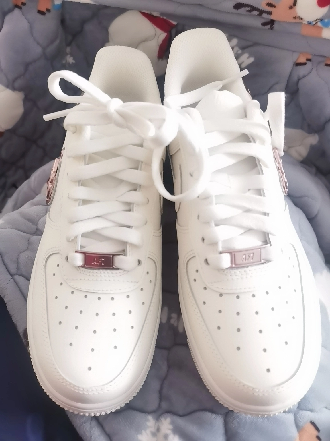 custom review-Nike Air FORCE 1 Slip-on Устойчивый к истиранию Низкий Топ Скейтбординг Кроссовки Унисекс Белый Розовый