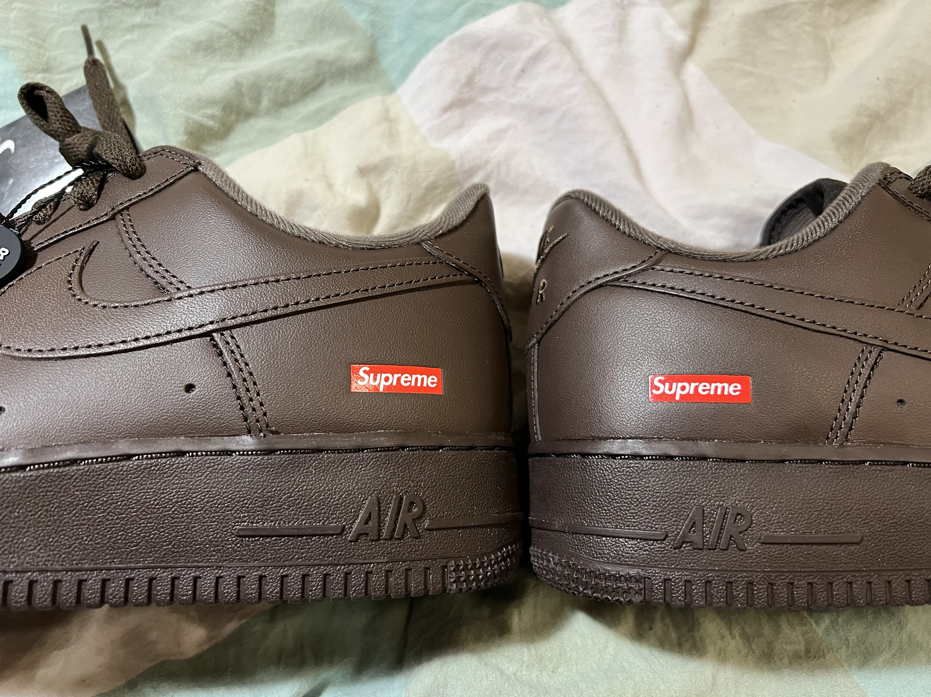 custom review-Supreme x Nike Air Force 1 'Барочный коричневый' Низкие кроссовки для скейтбординга Мужские Коричневые