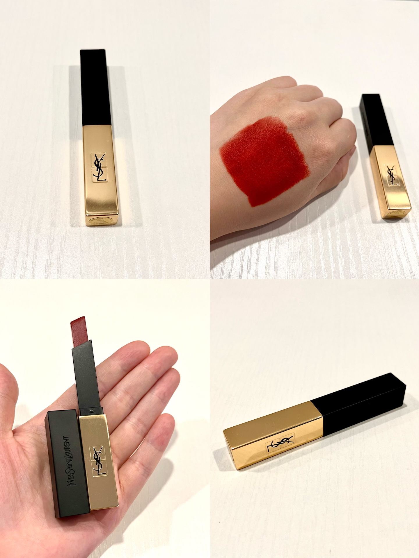 ysl圣罗兰小金条1966口红,棕红➕橙色系