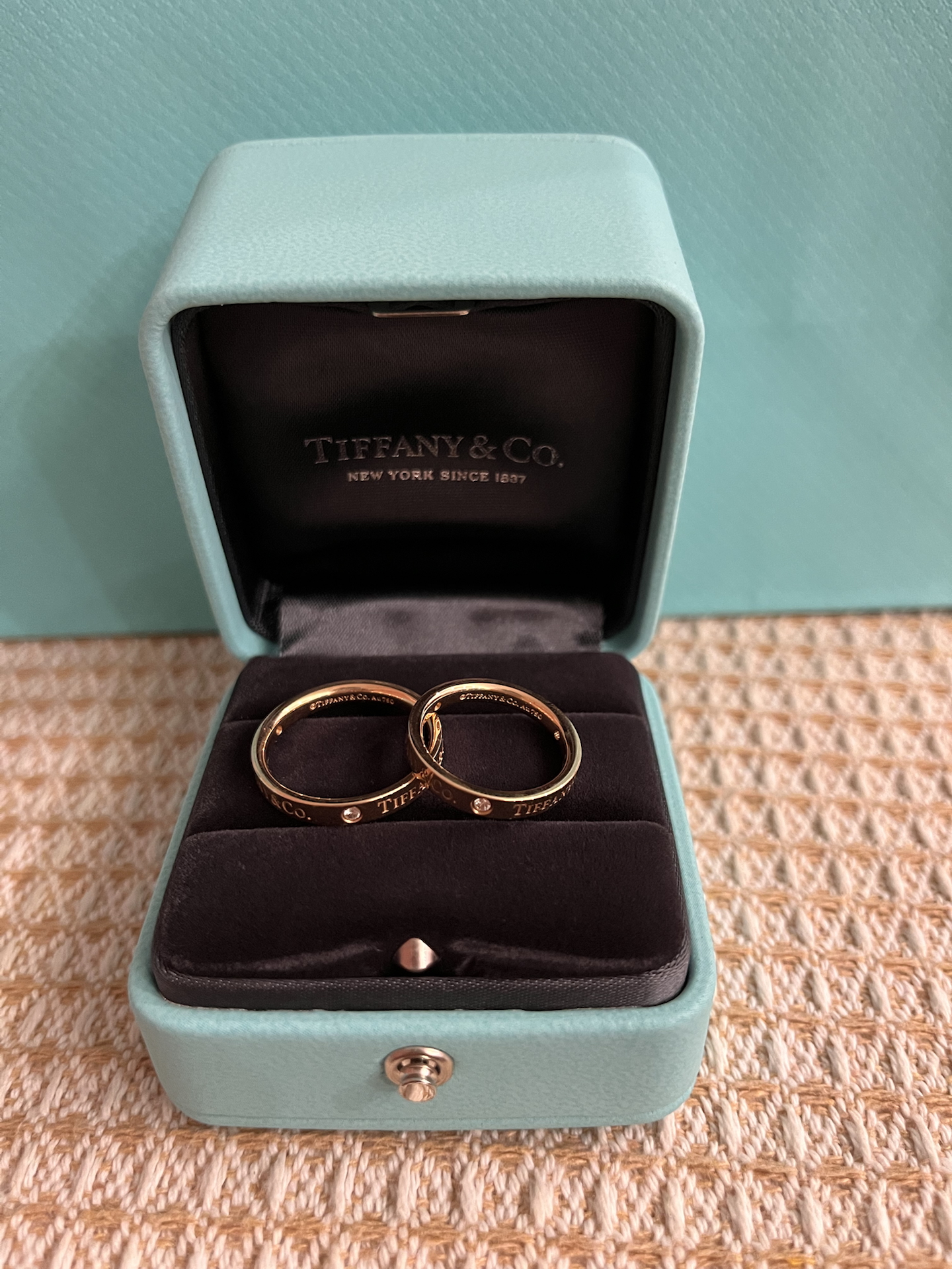 蒂芙尼 return to tiffany系列 字母logo刻印 18k金 戒指 女款 玫瑰