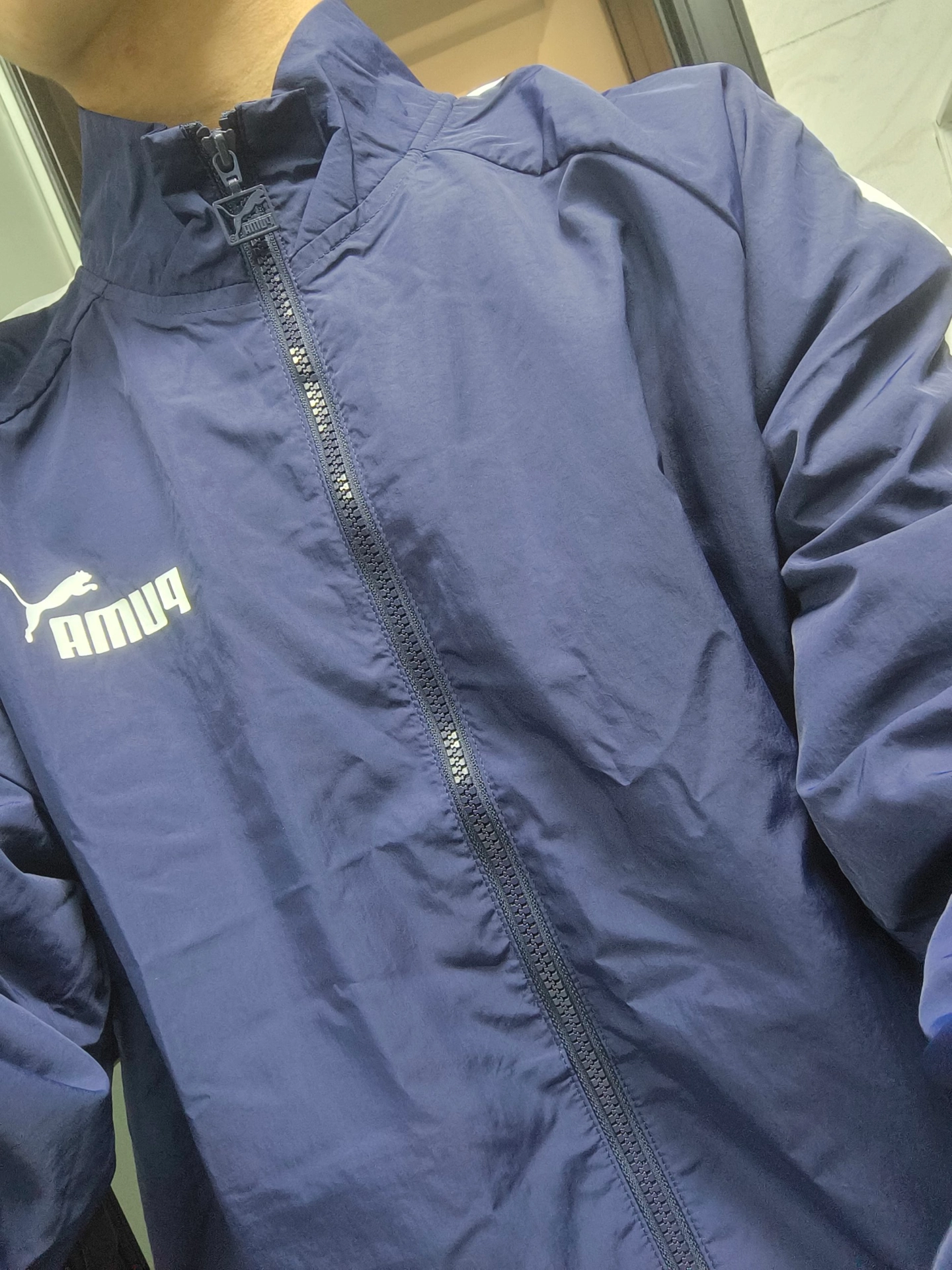 custom review-PUMA Твидовый синий Мужская куртка