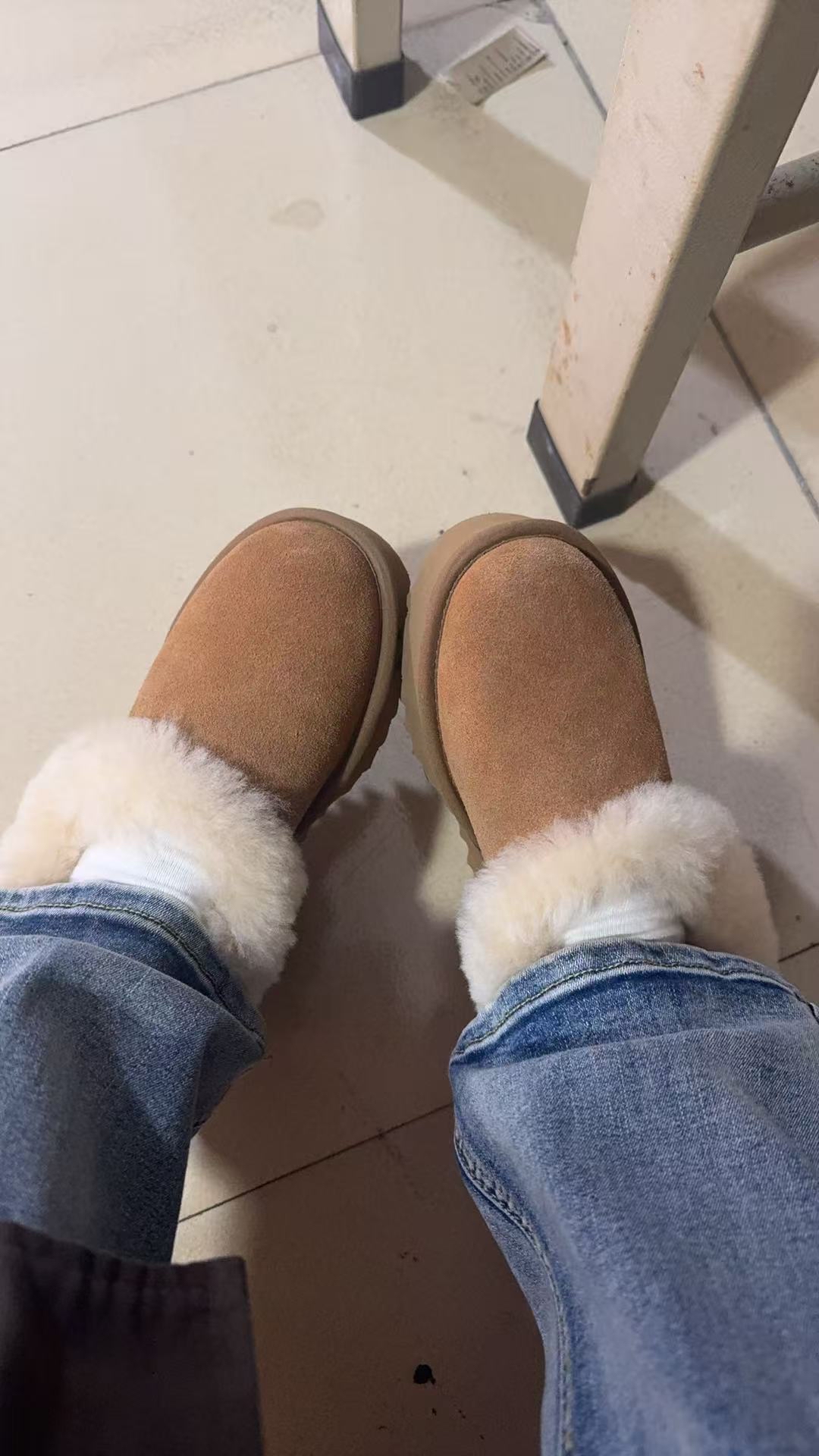 custom review-UGG Женские ботинки для снега длина щиколотки (размер в длину) каштановый цвет
