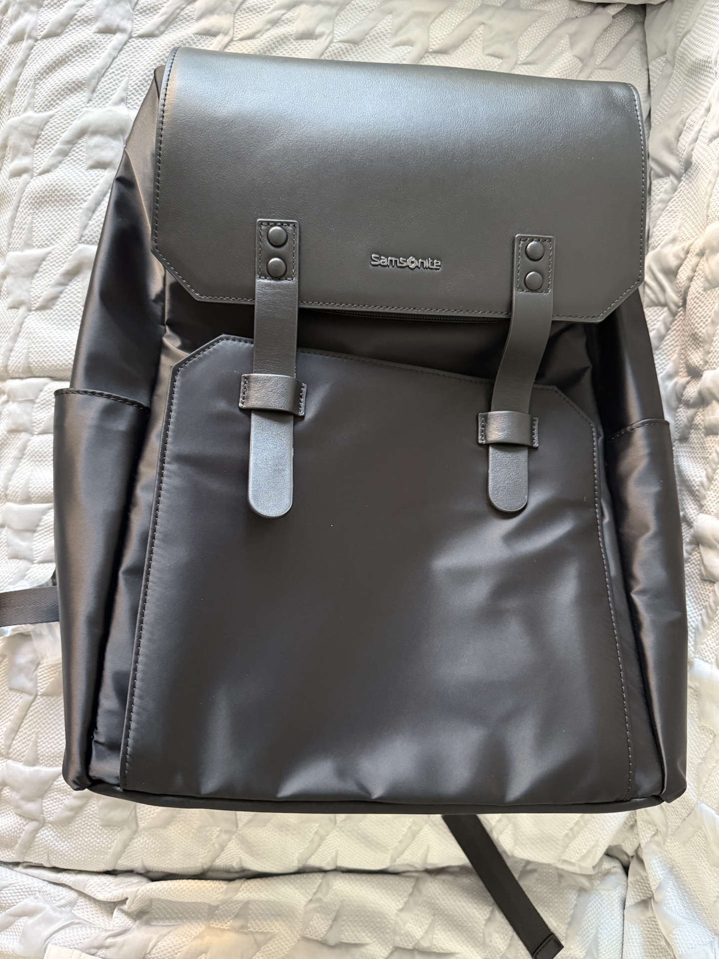 custom review-SAMSONITE Рюкзак из коровьей кожи унисекс синий черный