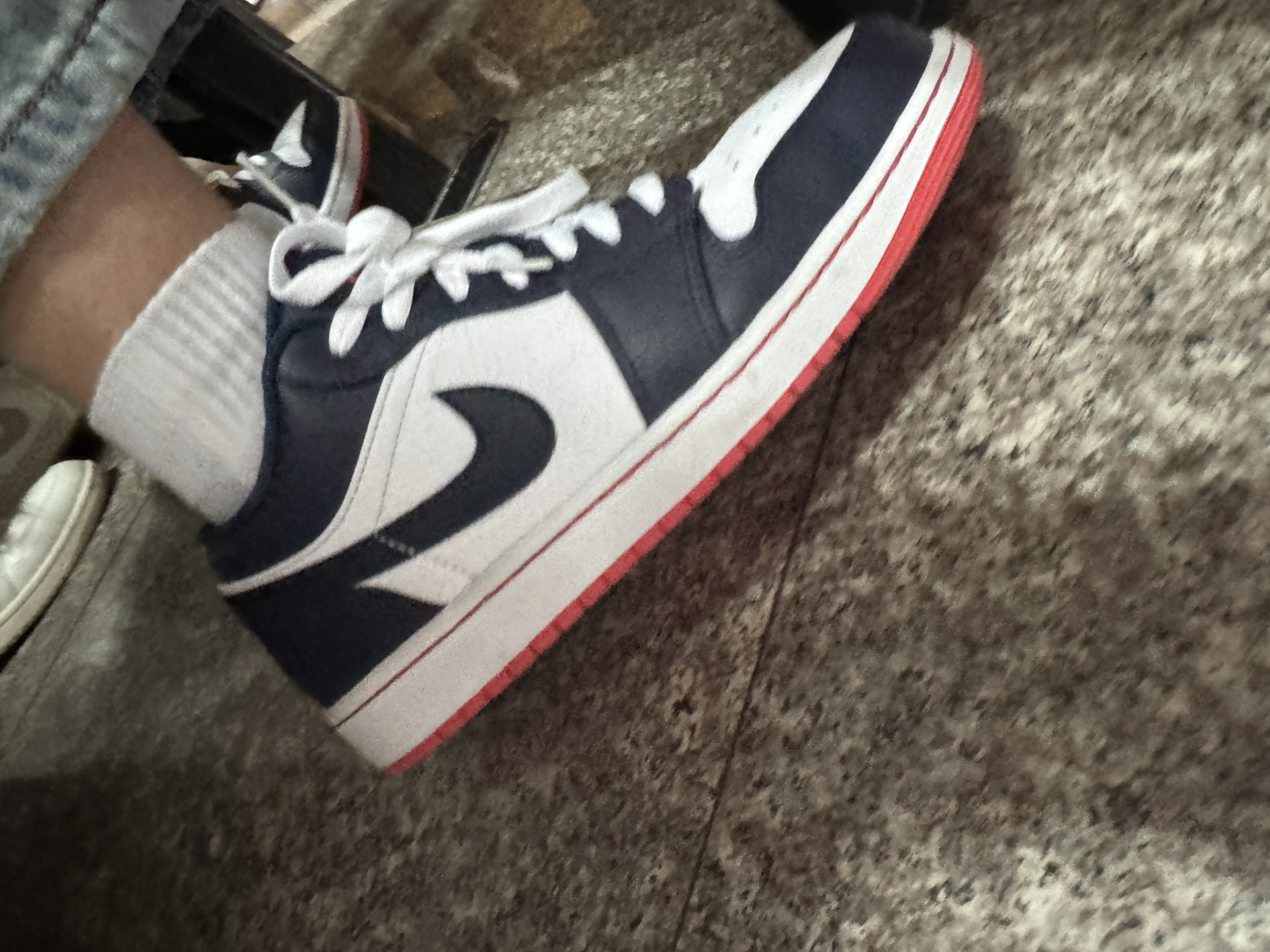 custom review-Jordan Air Jordan 1 Retro Low Топ Баскетбольные кроссовки Унисекс Полночный синий