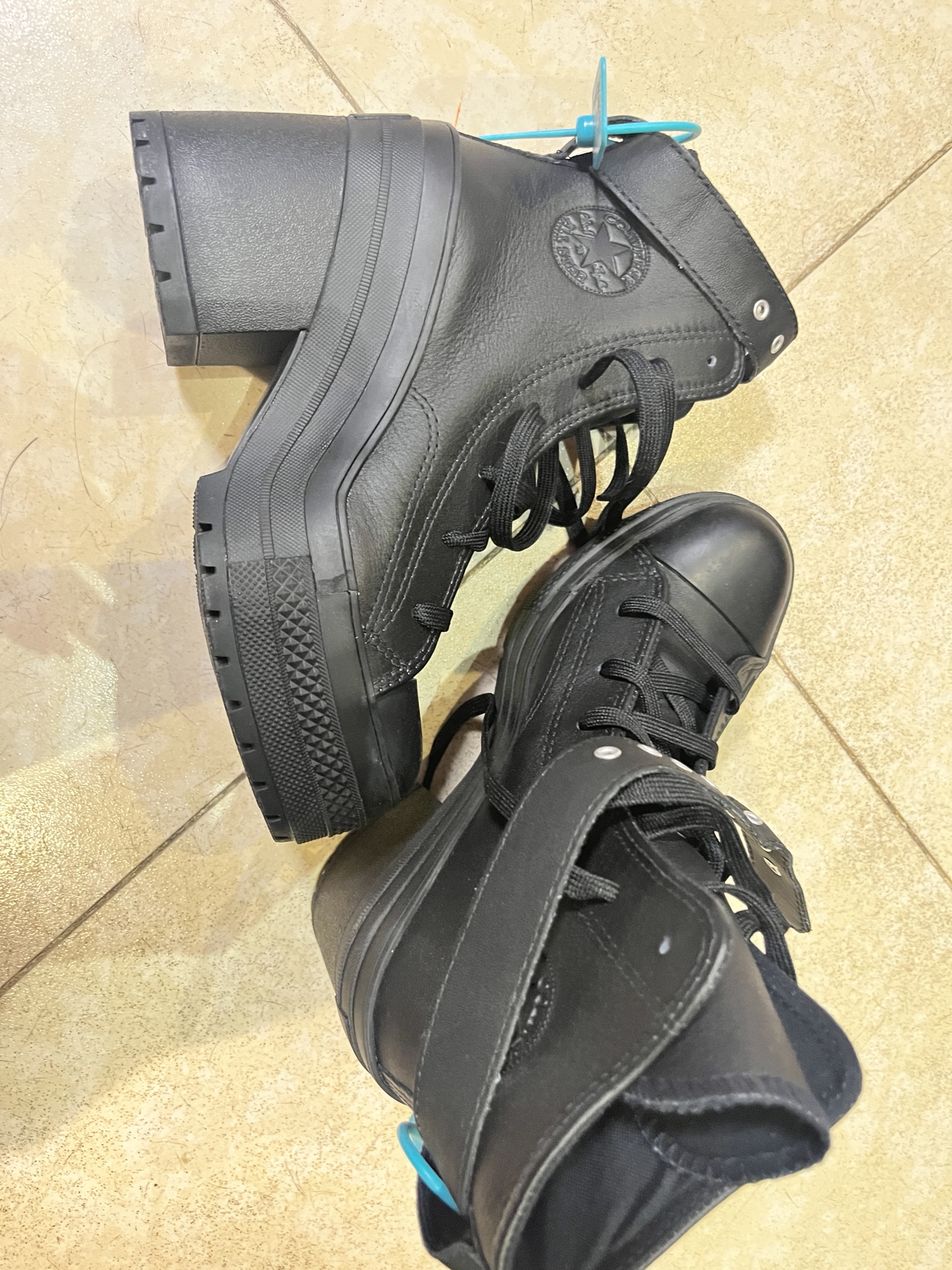 custom review-Converse Chuck 70 Грубый каблук Высокие каблуки Женские Черный