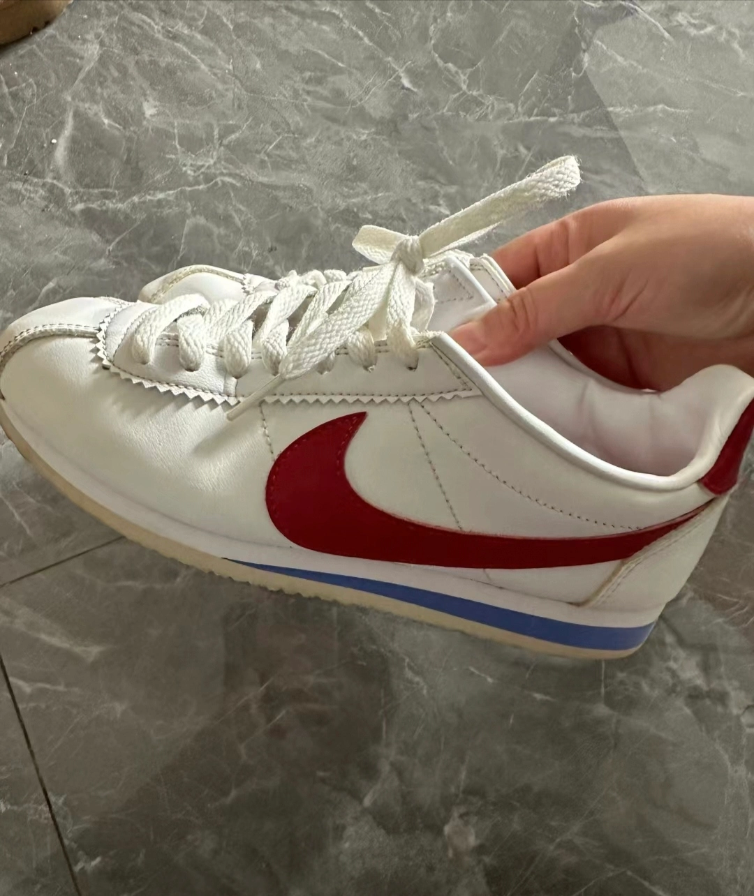 custom review-Nike Cortez Устойчивые к истиранию Низкие Беговые кроссовки Мужские Белые