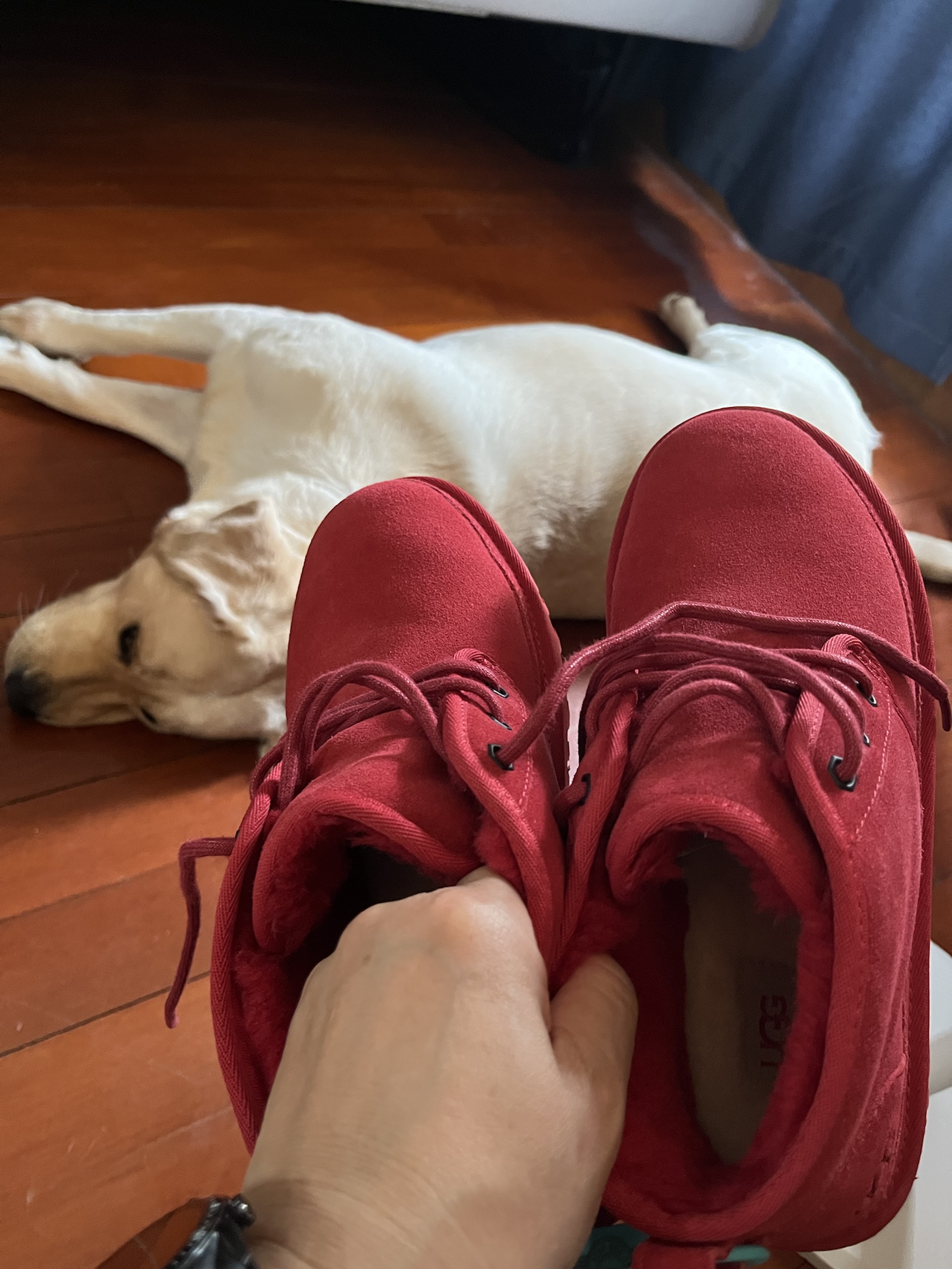 custom review-UGG Artificial Suede Thermal С флисовой подкладкой Удобные Ботинки для снега Женские Самба Красный