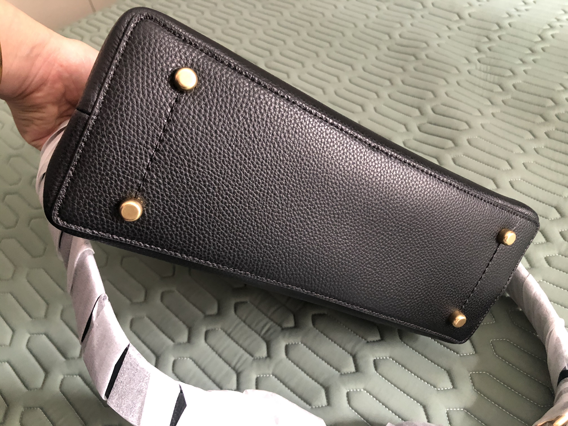 custom review-COACH Willow Коровья кожа Спилок Портативная Сумка через плечо Сумка на плечо Женская Черная