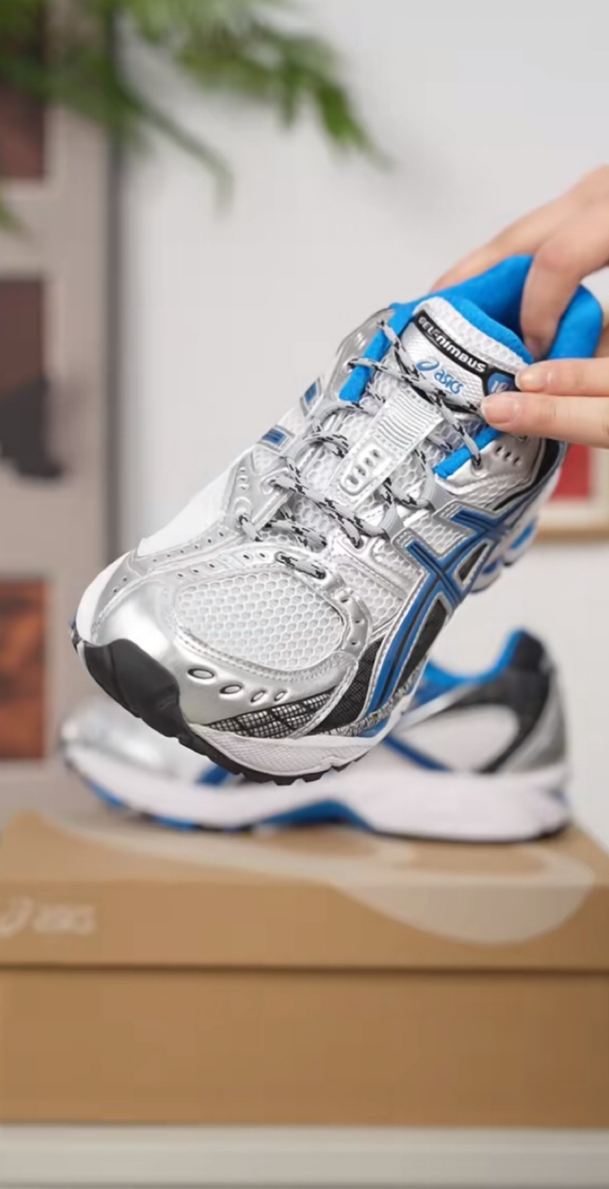 custom review-Asics Gel Nimbus 10,1 Low Top Марафон ТРЕНИРОВОЧНАЯ БЕЖА ЛАЙНЕР Обувь Унисекс Белый Синий